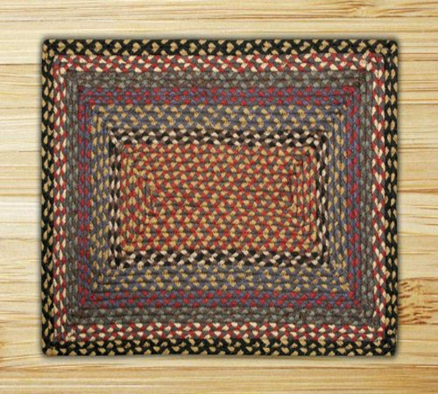 Premium Earth Rugs 4x6 Feet - Soft Burgundy, Blue & Gray Area Rug for Living Room, Bedroom & Home Decor