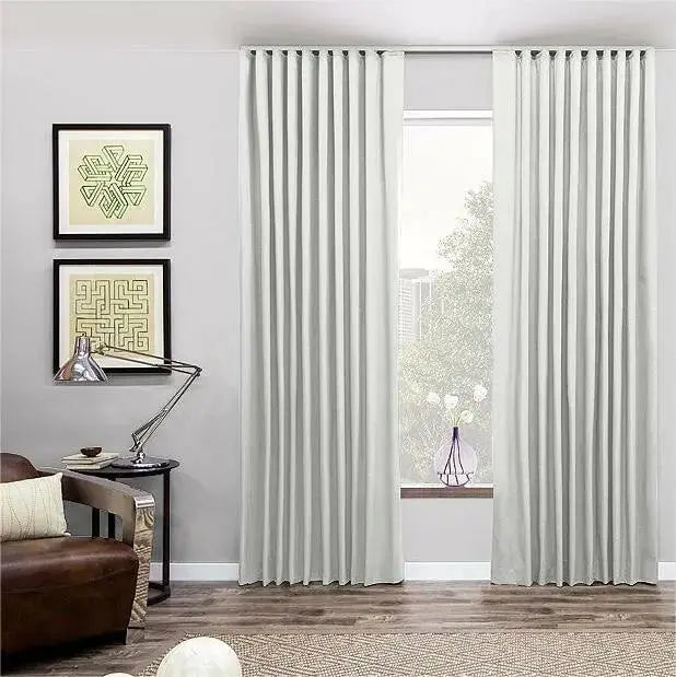 Custom Ripple Fold Drapery Curtains with Nolan Track System - Elegant Window Treatments for Living Room, Bedroom & Office Decor