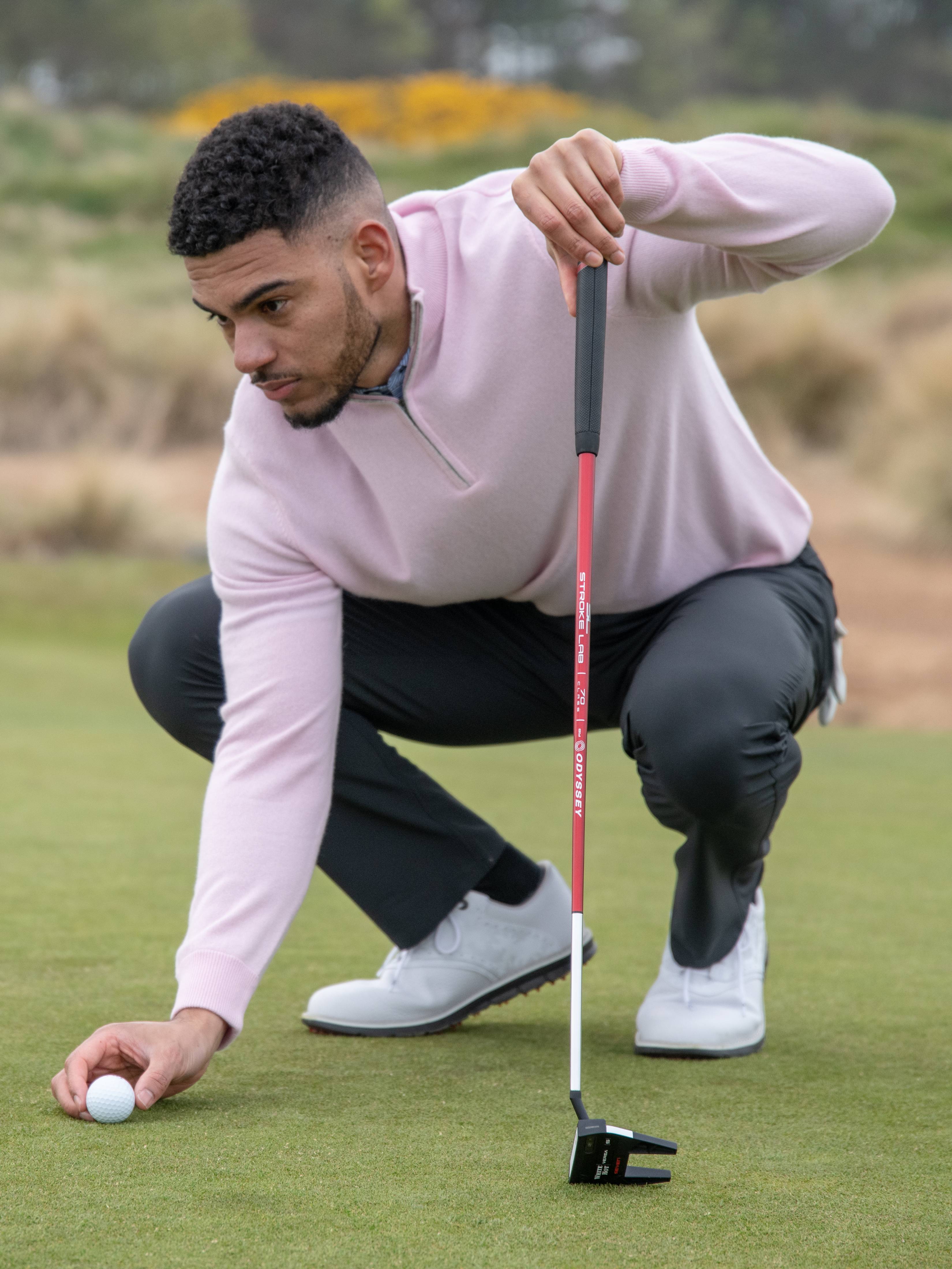 Premium Men's Cashmere 1/4 Zip Golf Sweater - Soft & Warm Pullover for Golfing, Office & Casual Wear | Winter & Fall Comfort