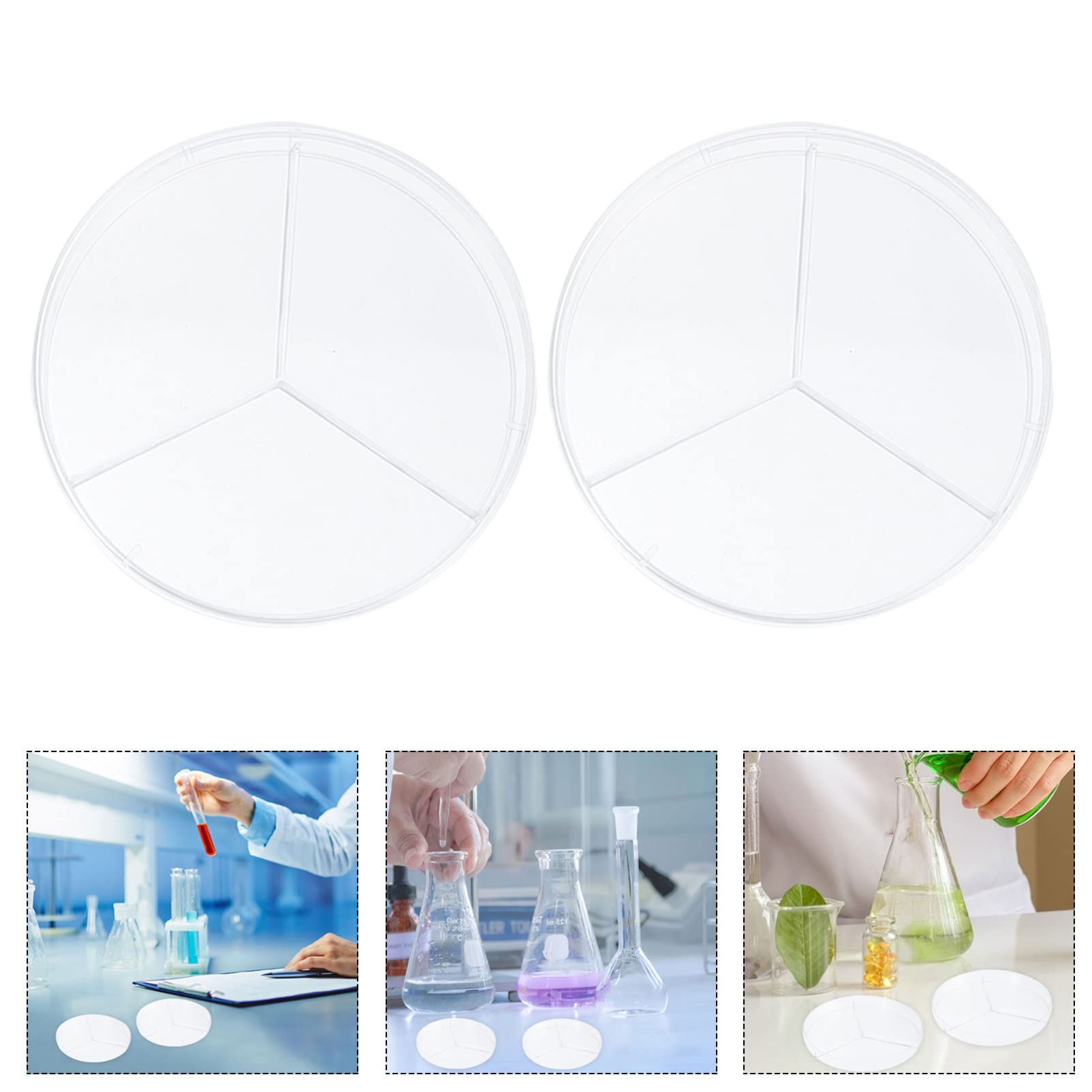 10pcs Plastic Petri Dishes with Lids - Laboratory Grade for Science Projects, Cell Culture, Bacteria Growing | Ideal for School Labs, Home Science Experiments & Microbiology Studies