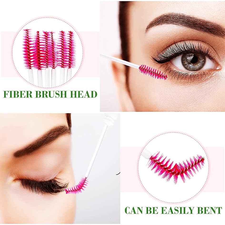 5-Piece Spoolie Eyebrow Brush Set - Perfect for Mascara Application & Eyebrow Grooming | Ideal for Makeup Artists, Beauty Enthusiasts & DIY Lash Extensions
