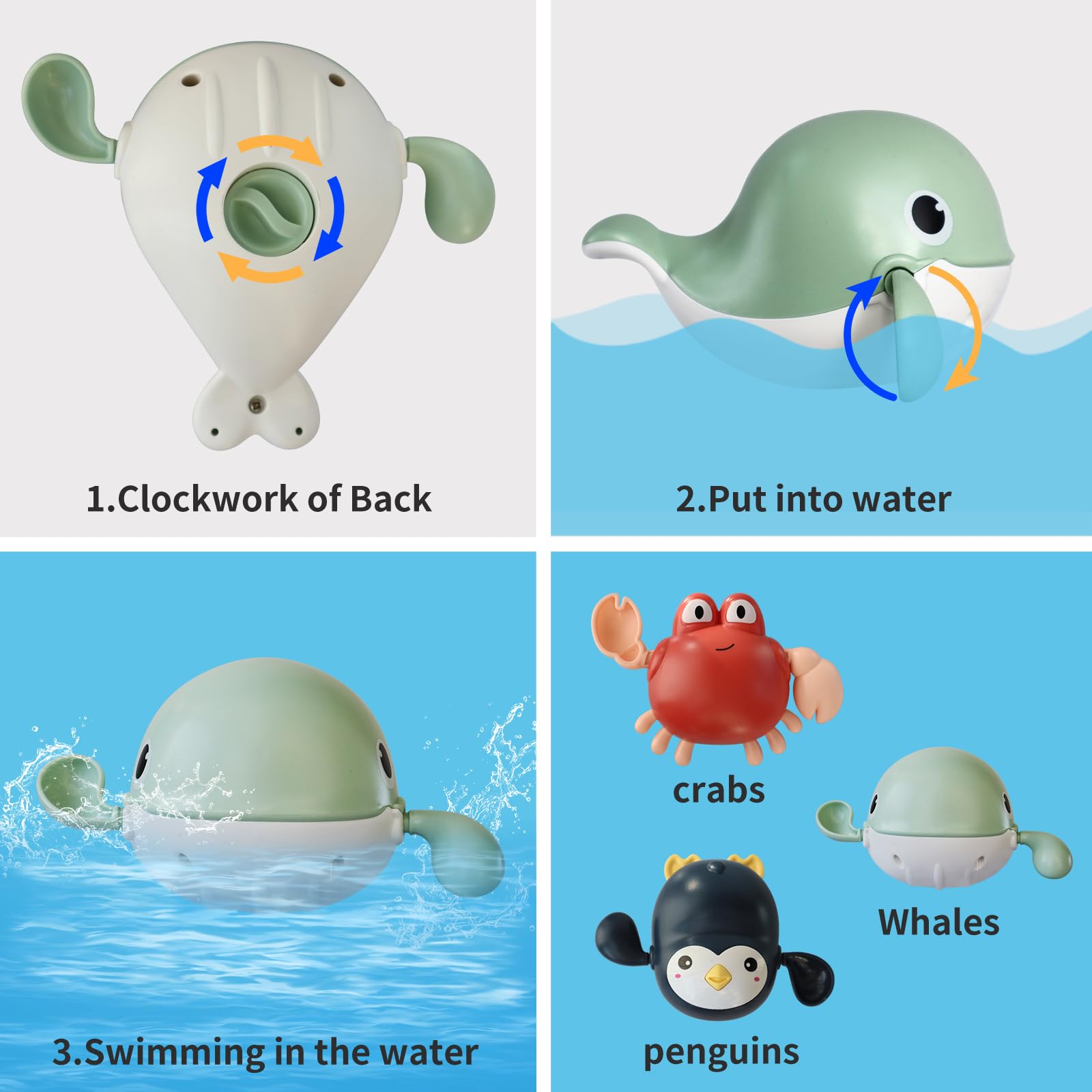 HAFAYI Dinosaur Bubble Bath Toys for Toddlers - Bathtub Bubble Machine with Music & 3 Wind-Up Water Toys - Fun Bath Time Toys for Kids Ages 1-5 Years Old (Green) - Perfect for Sensory Play, Early Learning & Family Bonding During Bath Time