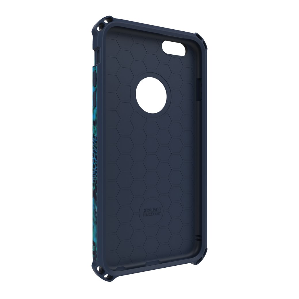 Durable Dilex Shockproof Case with Metal Kickstand for iPhone 6 Plus/iPhone 6s Plus - Kryptek Pontus Camo Design | Perfect for Outdoor Adventures, Work & Daily Protection