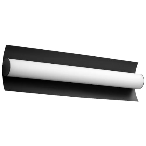 Wave Collection Black Modern LED Vanity Mirror with Adjustable Brightness - Perfect for Bathroom Makeup & Dressing Room Lighting | Oxygen 3-5022-15 Contemporary Design