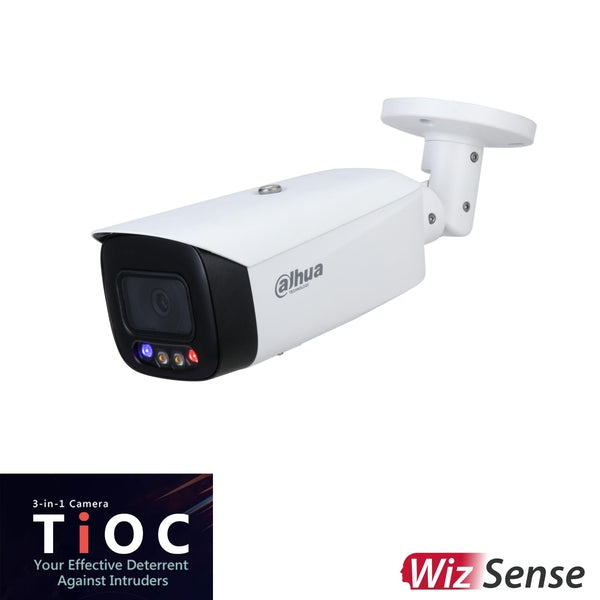 **Dahua 5MP Tioc 1.0 Active Deterrence Bullet Security Camera - Outdoor Fixed Surveillance with Night Vision, Weatherproof, Motion Detection - Ideal for Home, Business & Warehouse Security**