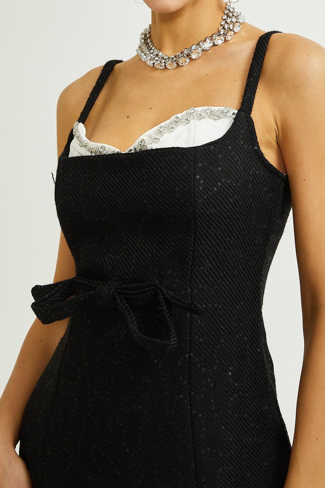 Elegant Amore Crystal Sequin Dress for Women - Perfect for Evening Parties, Prom, and Special Occasions