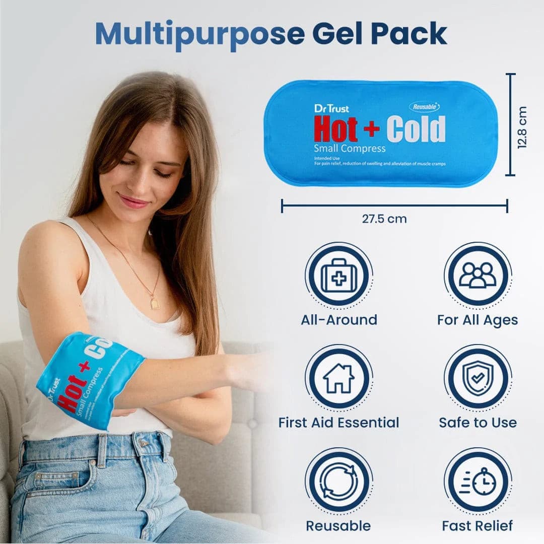 Dr Trust USA Hot and Cold Therapy Pack - Small Size (328) for Pain Relief, Muscle Recovery & First Aid - Perfect for Sports Injuries, Arthritis & Post-Surgery Care