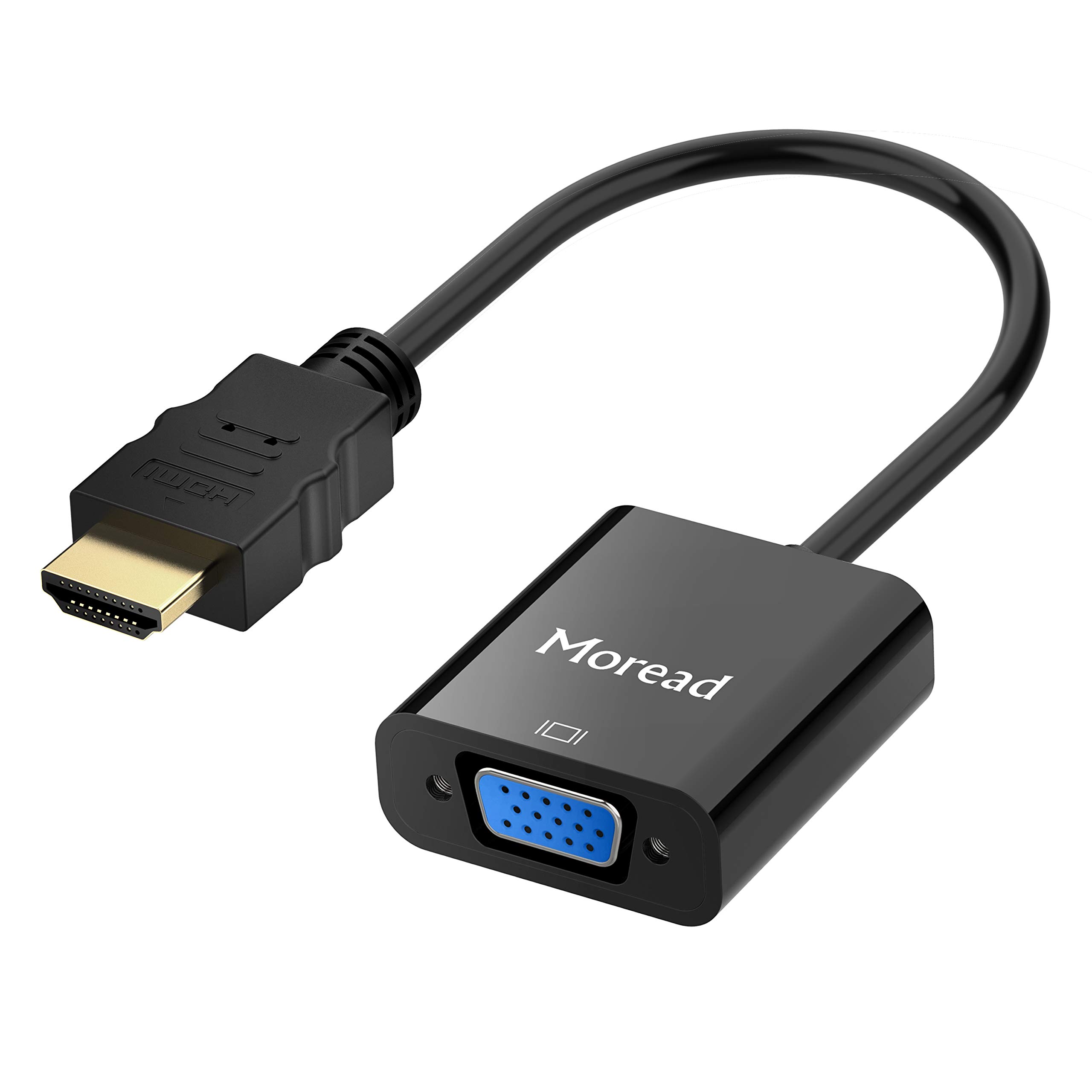 Premium Gold-Plated HDMI to VGA Adapter Converter (Male to Female) - 1080P Full HD Support for Computer, Laptop, Monitor, Projector, HDTV | Compatible with Chromebook, Raspberry Pi, Roku, Xbox | Perfect for Home Office, Gaming & Presentations
