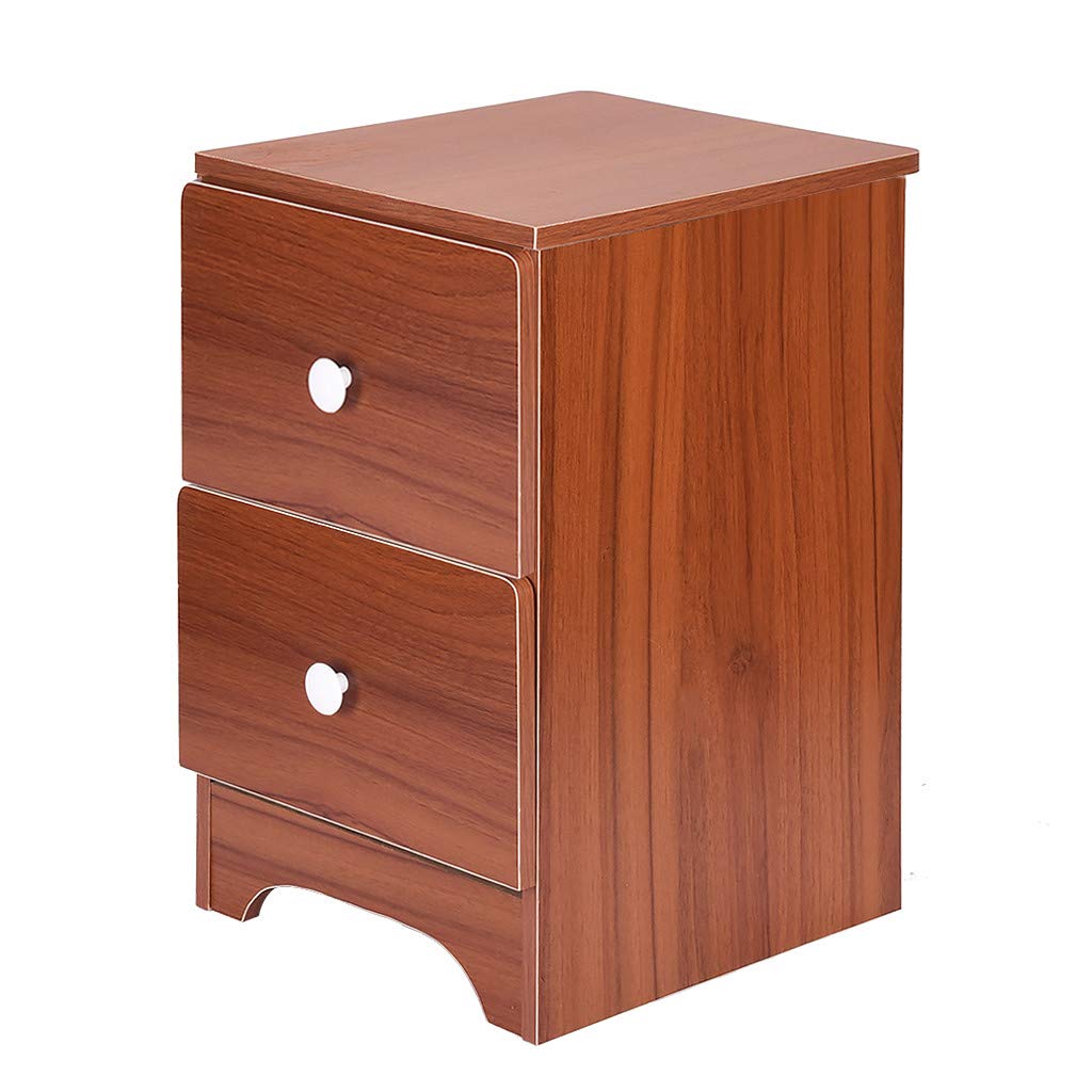 Daygeve 2-Drawer Nightstand with Storage Cabinet - Bedside Table for Bedroom, Bookshelf & Locker - Ancient Sandalwood Finish - Perfect for Small Spaces, Dorm Rooms & Apartment Living