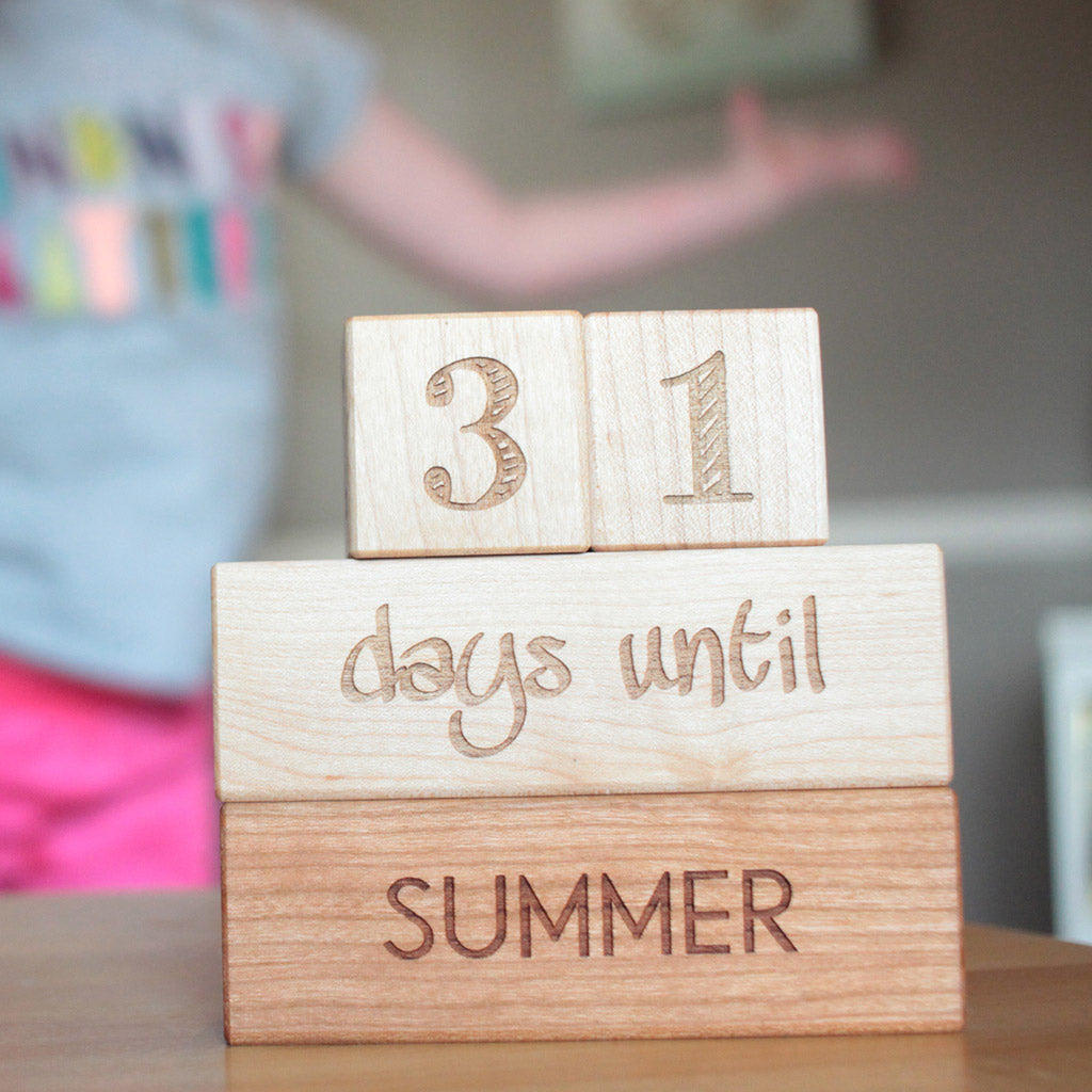 Christmas Countdown Blocks - Wooden Advent Calendar with Numbers for Holiday Decor - Perfect for Home, Office & Classroom Countdown to Christmas