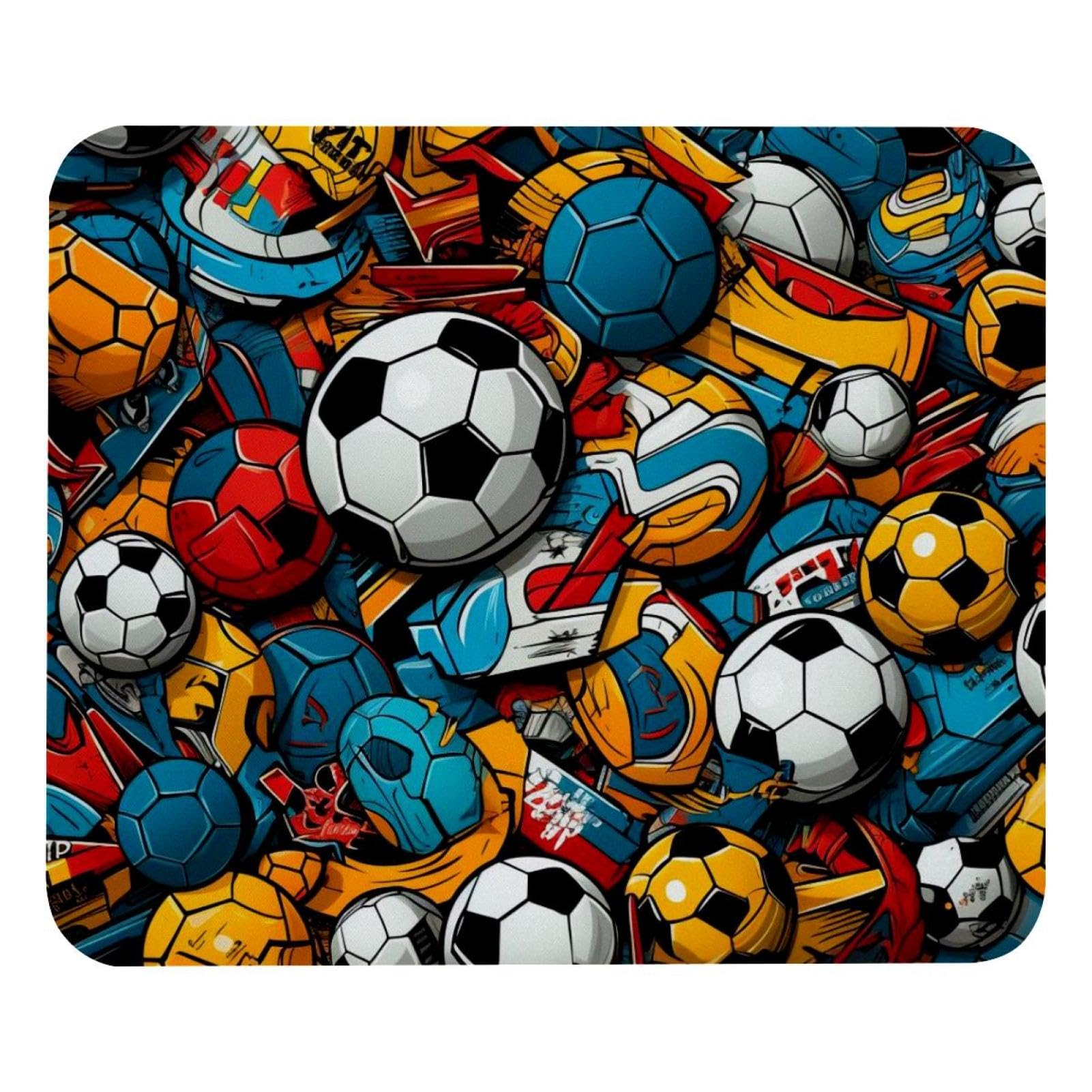 Non-Slip Football Pile Square Mouse Pad - 8.3