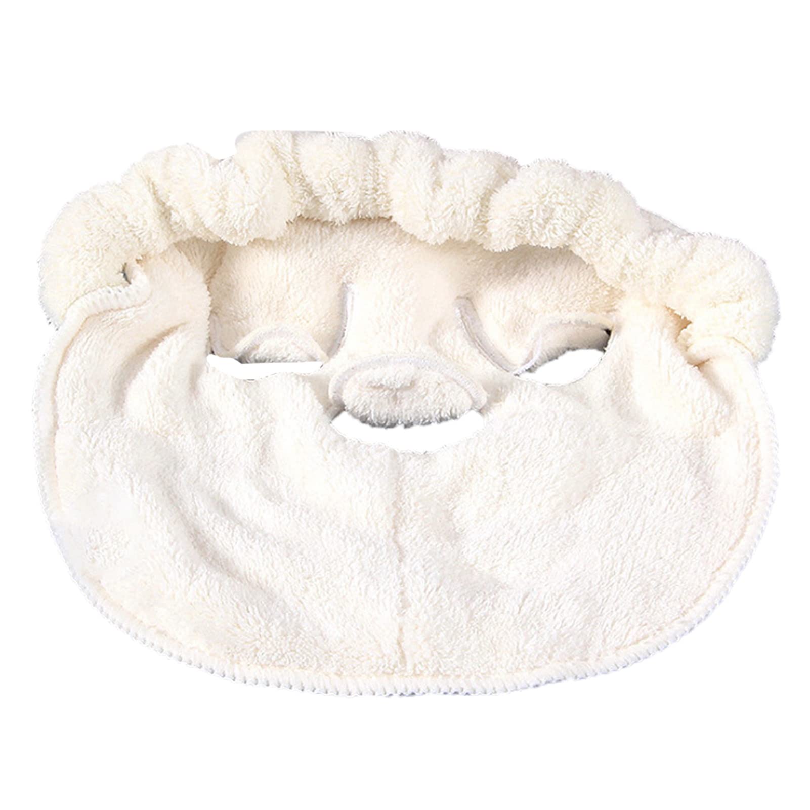 Reusable Hot Compress Face Towel Cover with Straps - 3 Hole Facial Steamer Mask for Moisturizing & Anti-Aging Skin Care | Spa, Home Relaxation & Beauty Treatment Accessory