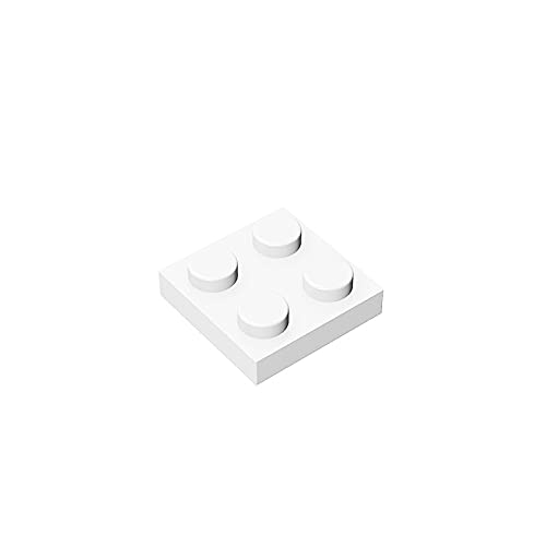 Gobricks GDS-509 2x2 White Building Plate - 30pcs Compatible with Lego 3022 & Major Brick Brands - Perfect for DIY Projects, MOC Creations & Technical Building Blocks
