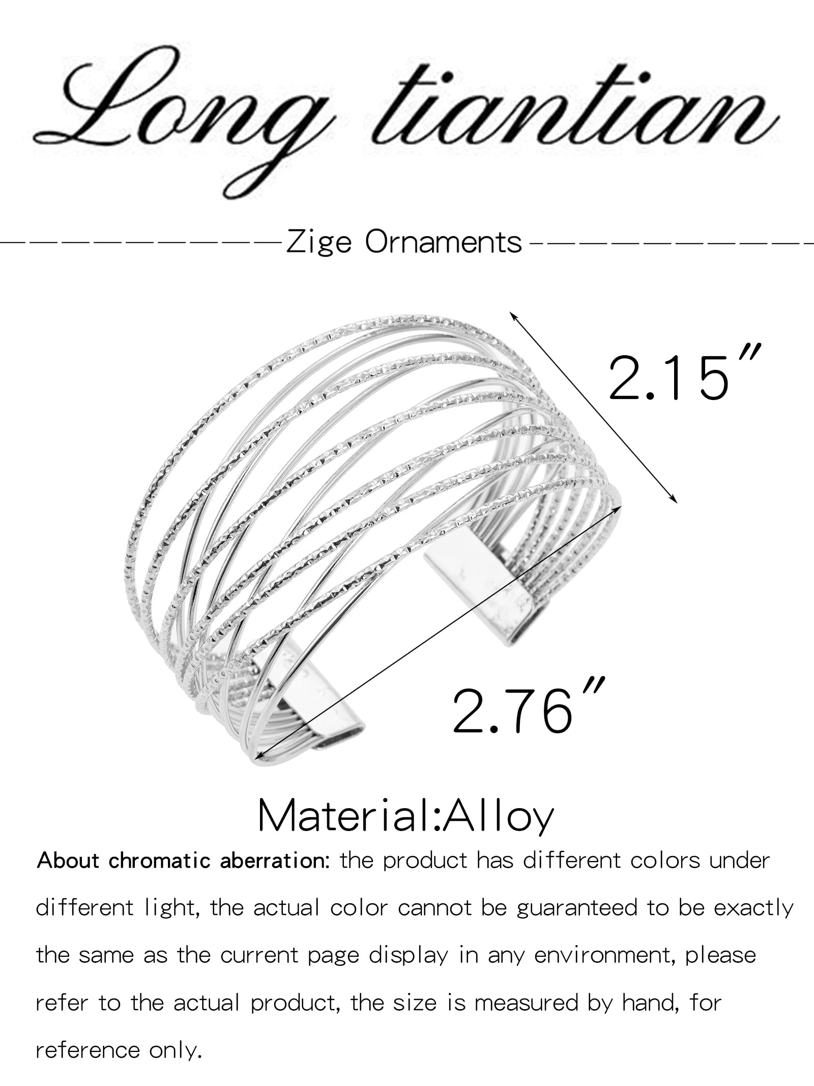 Rose Gold Open Bangle Bracelet for Women - Multi-Layer Cross Wire Cuff Bracelet Jewelry Gift for Best Friend, Birthday, Anniversary | Elegant Everyday Wear & Special Occasion Accessory