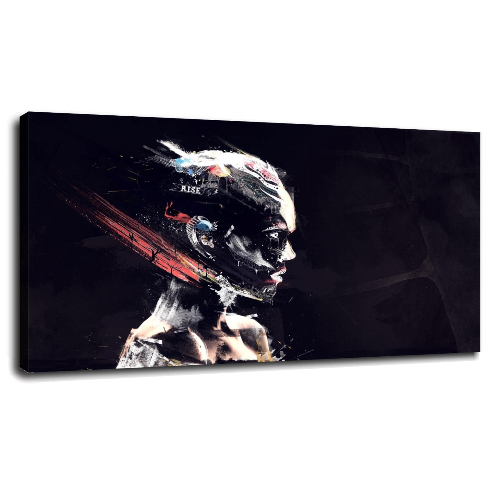 Anime Girl Wall Art - 2D Loli Abstract Canvas Print Poster 42x24 Inches Framed for Home & Office Decor | Perfect for Bedroom, Living Room & Anime Themed Spaces
