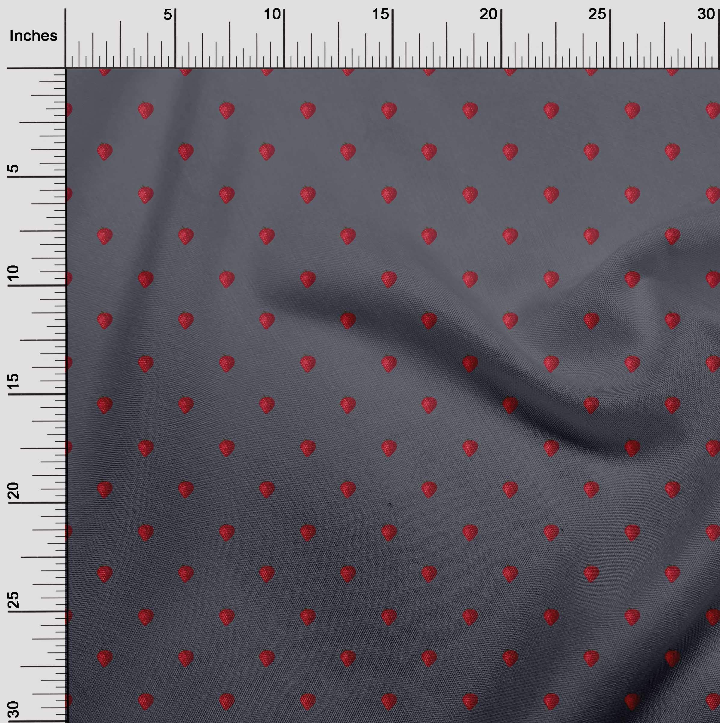 Premium Cotton Flex Fabric - Strawberry Fruit Printed Craft Material - 40 Inch Wide for DIY Sewing, Quilting, and Home Decor Projects