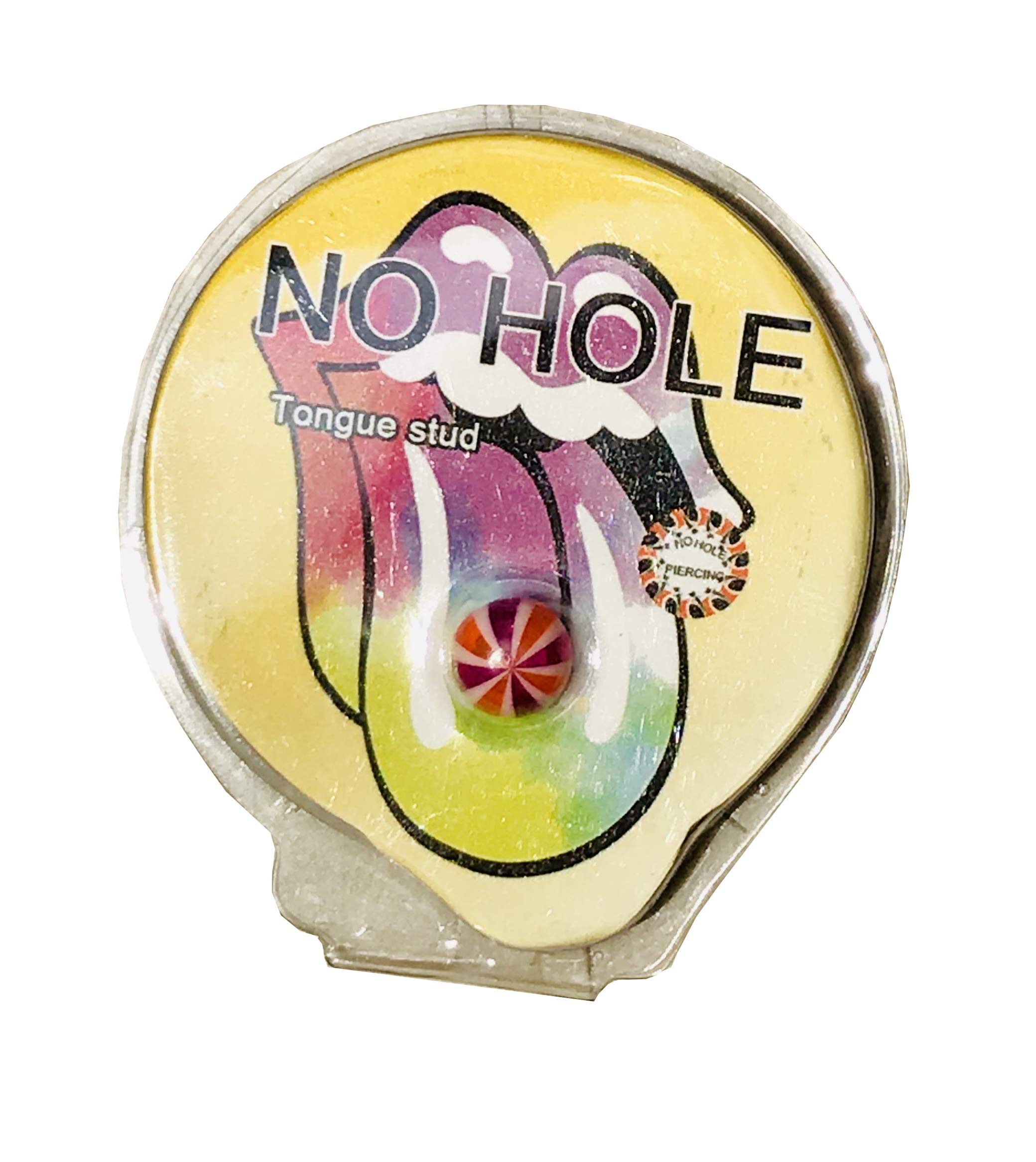 Hypoallergenic Fake Tongue Ring with Suction Cup - No Hole Body Jewelry - Bright Green (1 Piece) - Perfect for Costumes, Parties & Prank Gifts