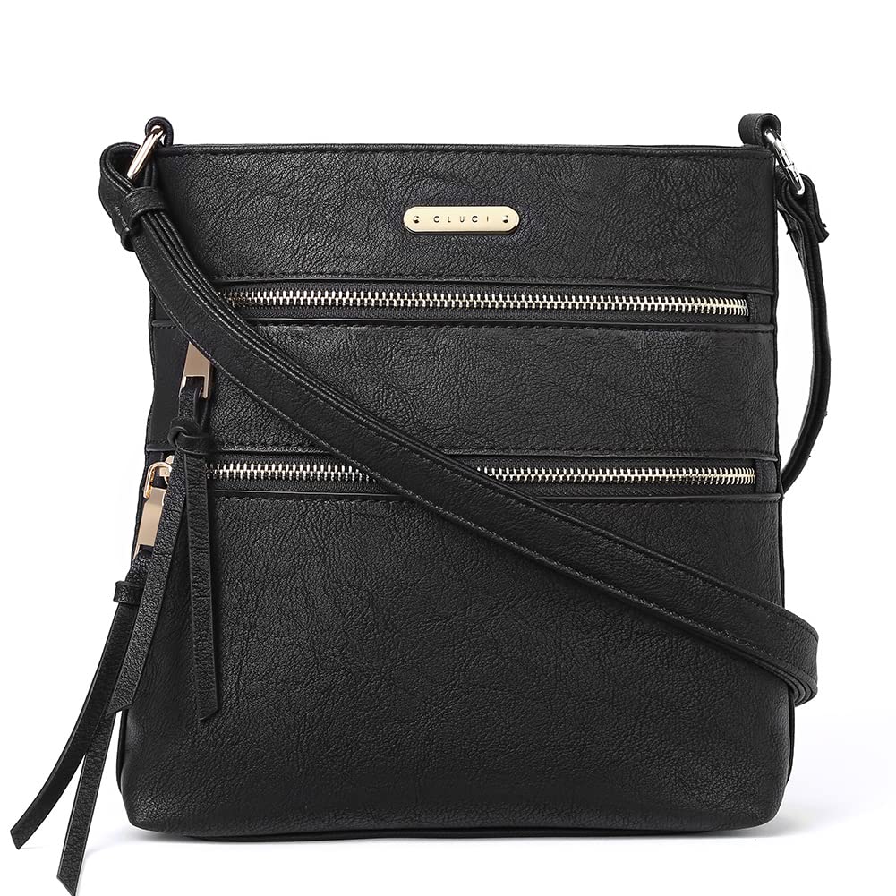 CLUCI Women's Crossbody Bag with Adjustable Strap - Medium Size Leather Shoulder Purse with Zipper Pocket - Perfect for Work, Travel & Everyday Use