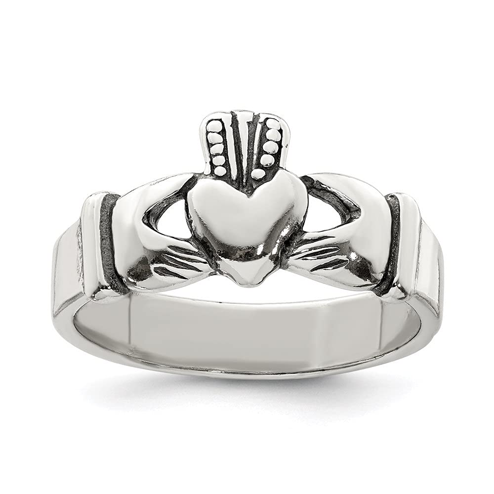 925 Sterling Silver Claddagh Ring for Women - Irish Celtic Love Friendship Loyalty Ring - Perfect for Weddings, Anniversaries & Gifts