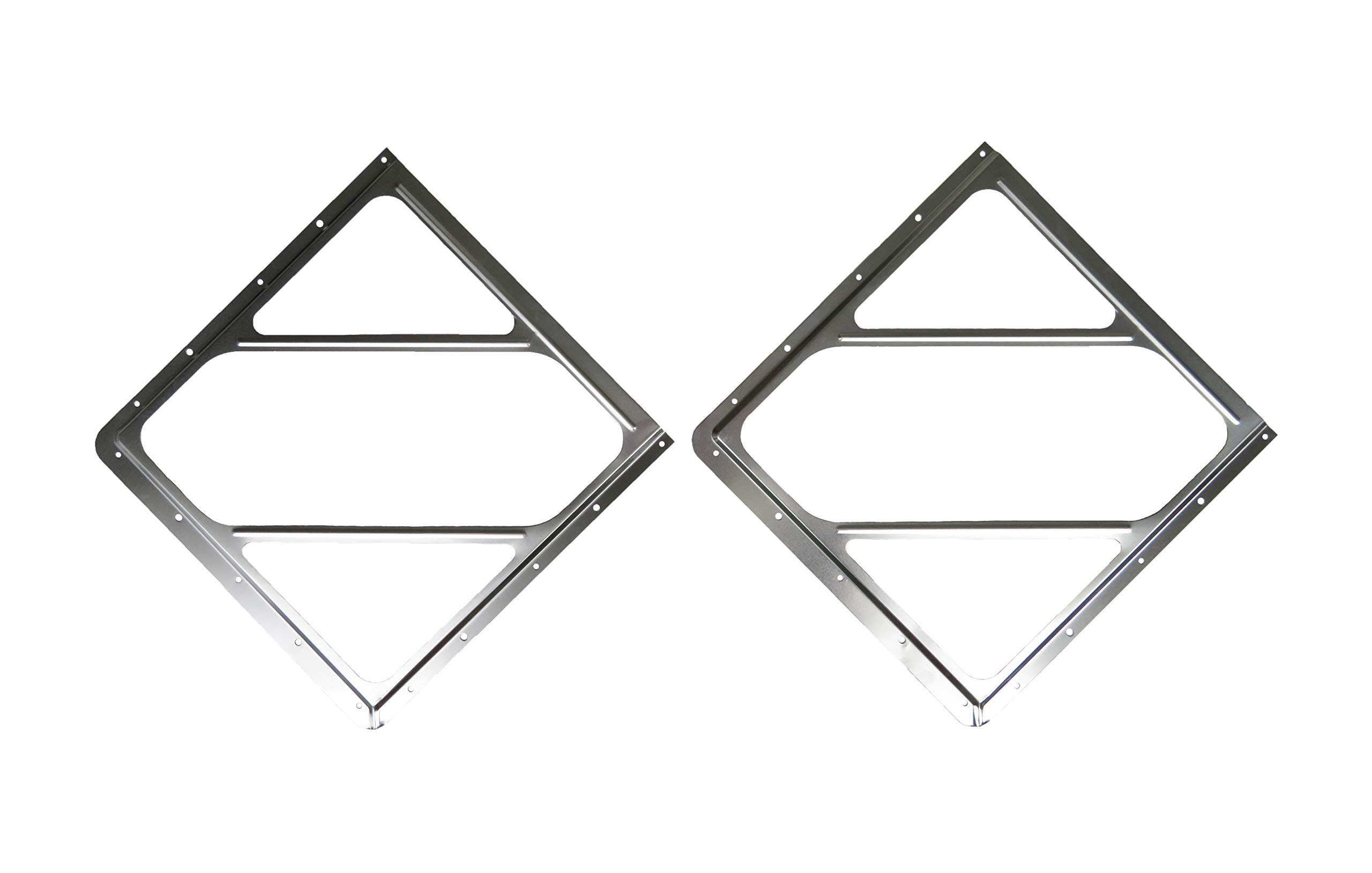 Labelmaster 80SMP-01 Slidemaster Replacement Truck and Trailer Aluminum Hazmat Placard Holder - No Back Plate - 2 Pack - Durable DOT Compliance for Chemical Transport Safety