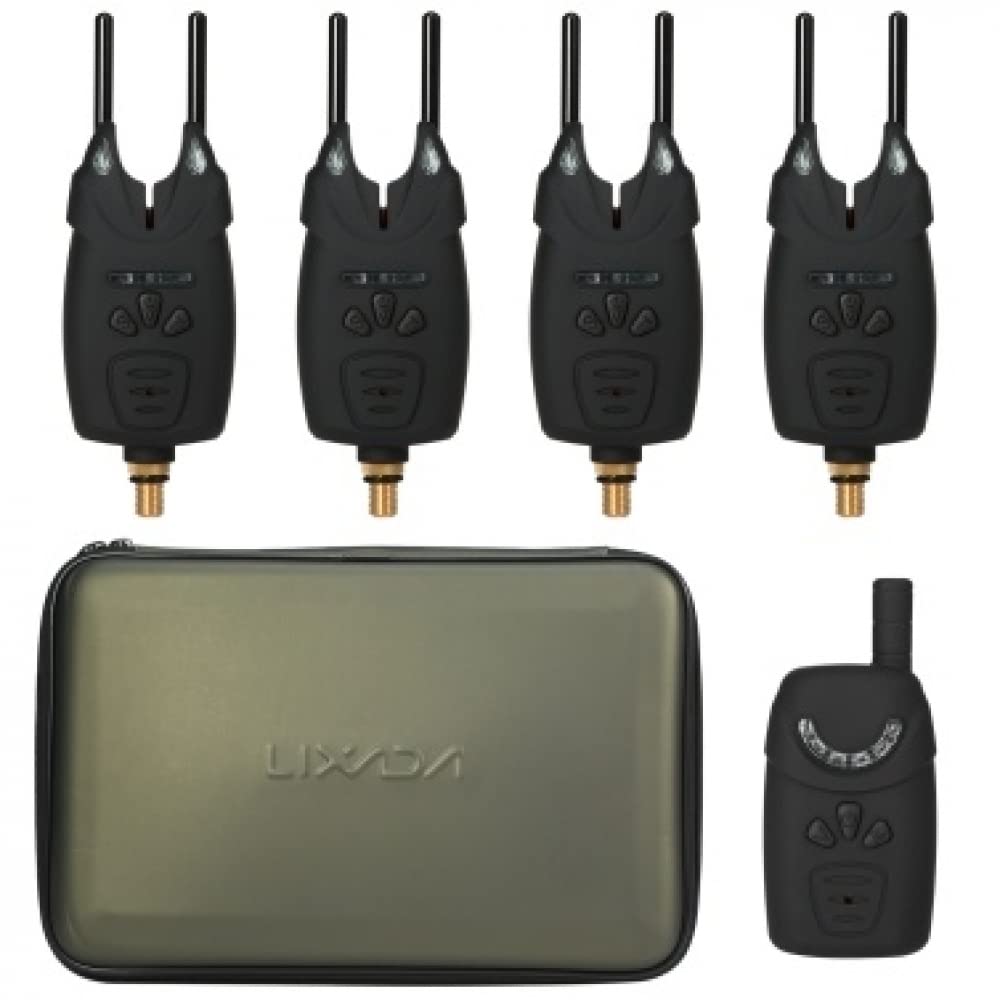 Wireless Fishing Bite Alarm Kit - LED Digital Receiver with Sound Alert & Carrying Case for Night Fishing, Carp Fishing, and Ice Fishing Adventures