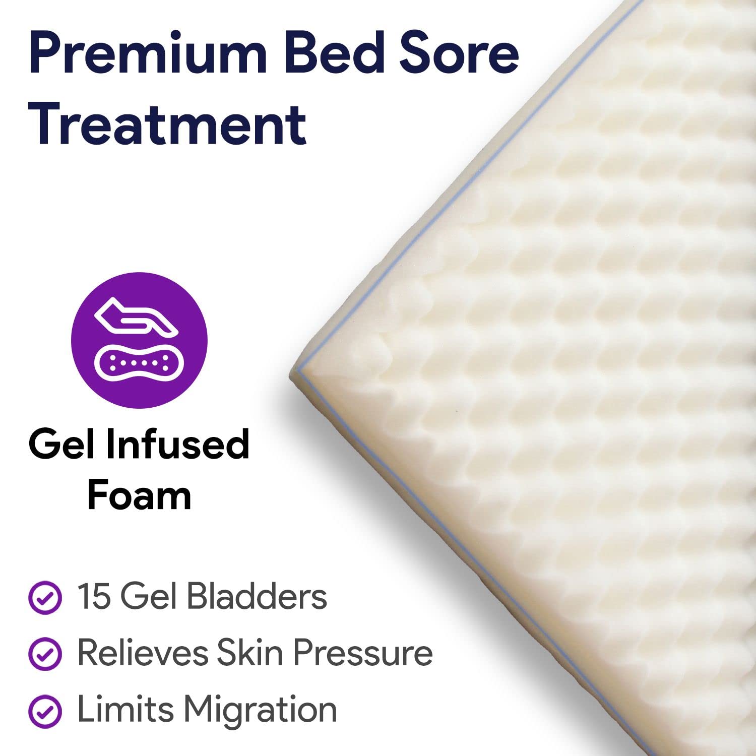 Bariatric Hospital Bed Gel Mattress Topper - 4