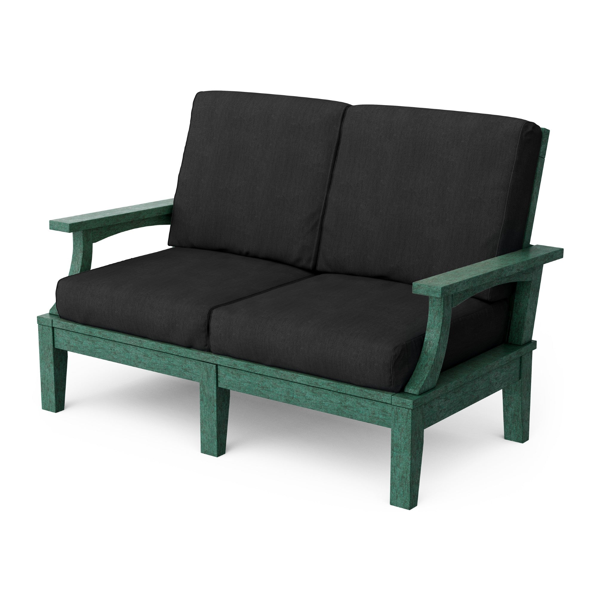 Heritage Deep Seating Love Seat Cushioned Sofa - Outdoor Patio Furniture for Garden, Poolside & Backyard Relaxation