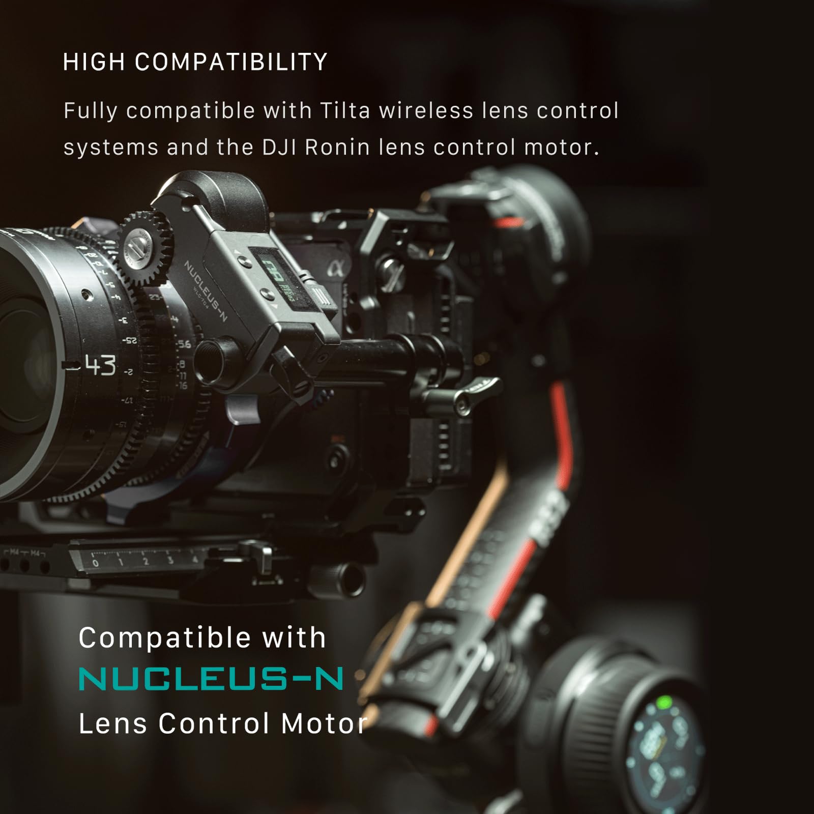 Tilta Nucleus Nano II Wireless Lens Control System - Follow Focus with Motor, USB-C Power Cable & Wheel Controller WLC-T05 for DSLR & Mirrorless Cameras - Perfect for Filmmaking, Vlogging & Professional Video Production