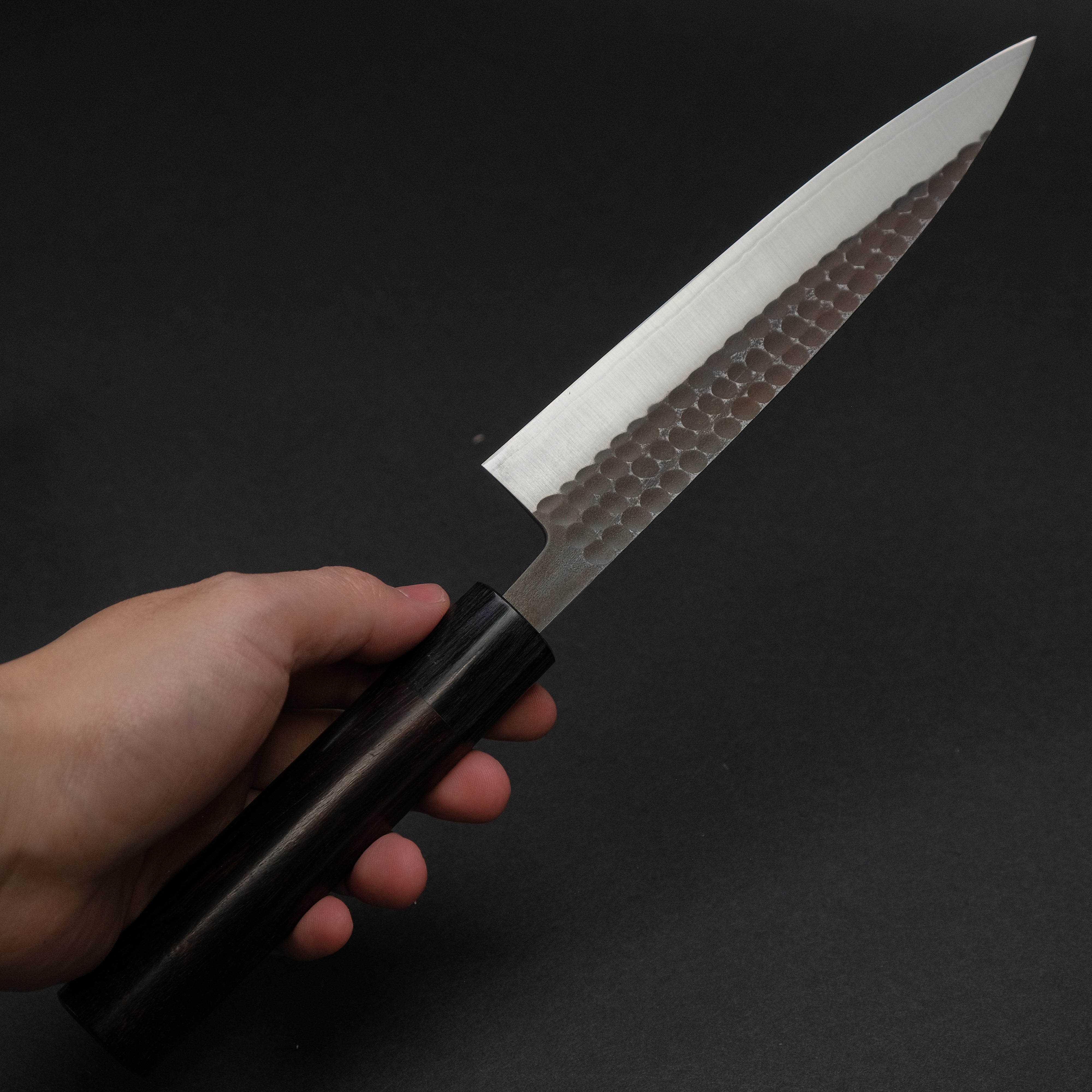 Ohishi Blue #2 Kurouchi Tsuchime Hiraki 165mm Japanese Kitchen Knife with Rosewood Handle - Perfect for Sushi, Sashimi & Precision Cutting