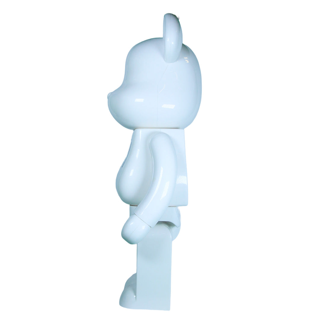Stussy x Bearbrick 1000% Collectible Art Toy (White) - Limited Edition Streetwear Decor for Home & Office Display