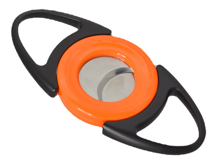 Premium Visol Bullseye Orange Double Guillotine Cigar Cutter - Sharp Stainless Steel Blades for Perfect Cut | Ideal for Cigar Enthusiasts & Gifts