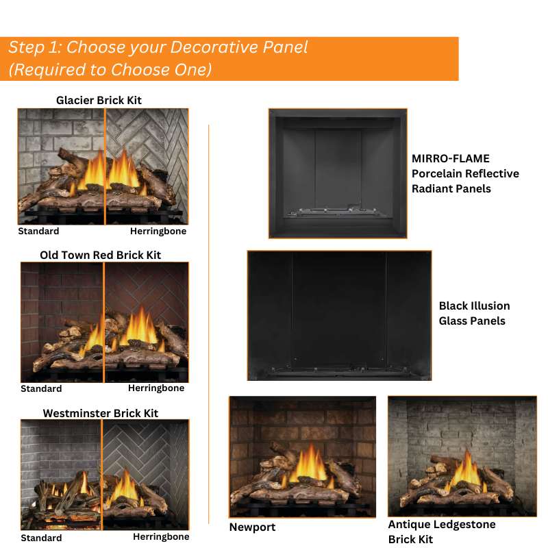 Napoleon Elevation 36 Inch Direct Vent Gas Fireplace - E36 Model | Indoor Heating Solution for Living Rooms & Bedrooms
