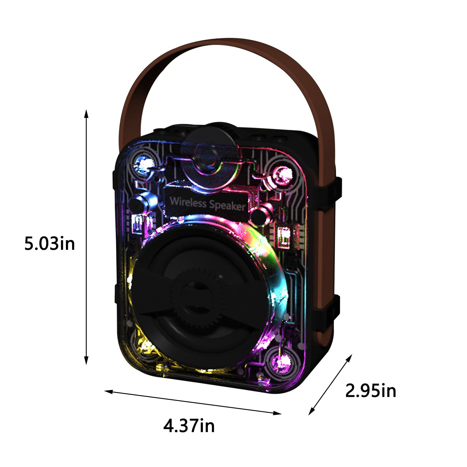 Cyberpunk Wireless Bluetooth Speaker - Portable Stereo with Deep Bass, Handheld Design for Indoor & Outdoor Use | Perfect for Parties, Travel, and Home Entertainment (Black)