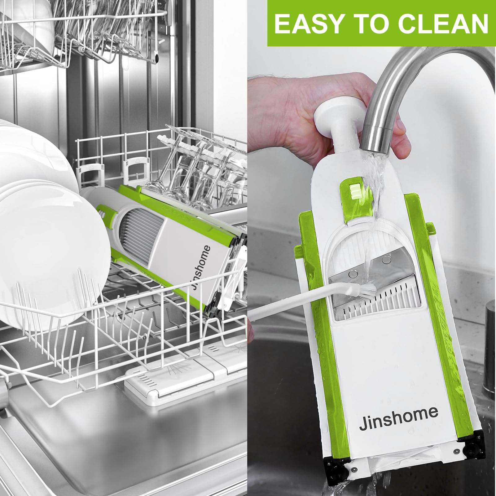 Premium Mandoline Slicer for Kitchen - Adjustable Thickness Vegetable & Potato Chip Cutter - Safe Stainless Steel Blade for Fast Slicing - Ideal for Salads, Chips, Garnishes & Meal Prep