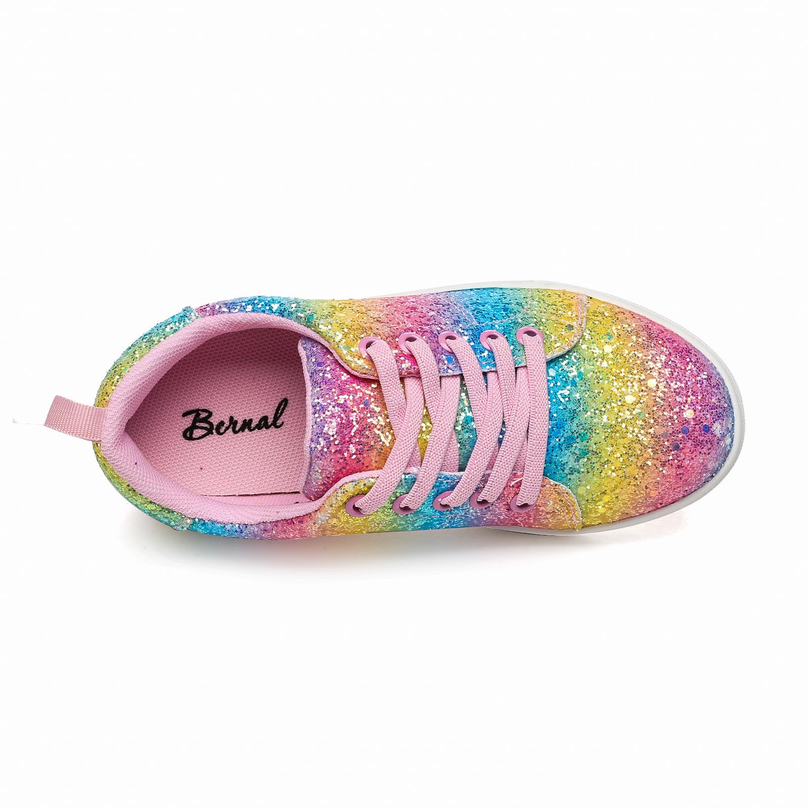 **Bernal Sparkle Glitter Sequin Sneakers for Toddler, Little & Big Kids – Slip-On School Shoes for Boys & Girls – Comfortable Low-Top Walking Shoes – Perfect for School, Play & Special Occasions**