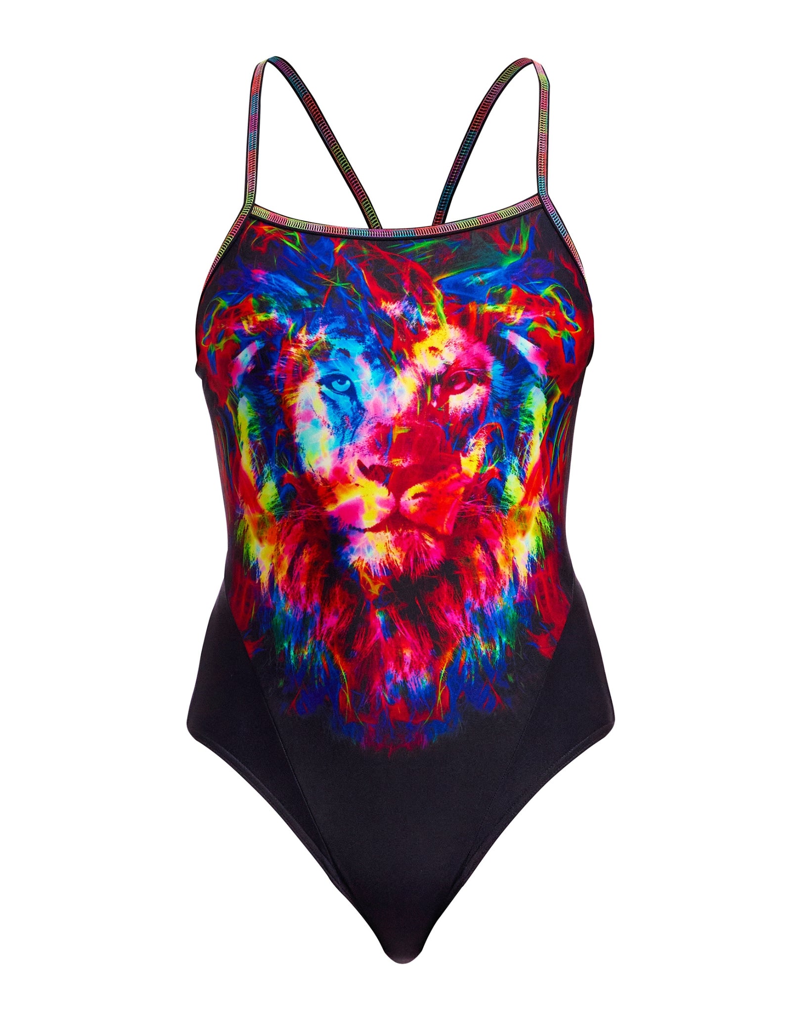 Pride Alive Single Strap Swimsuit for Women - Black & Multicolor One Piece Bathing Suit | Beach Vacation, Pool Party, Summer Swimwear