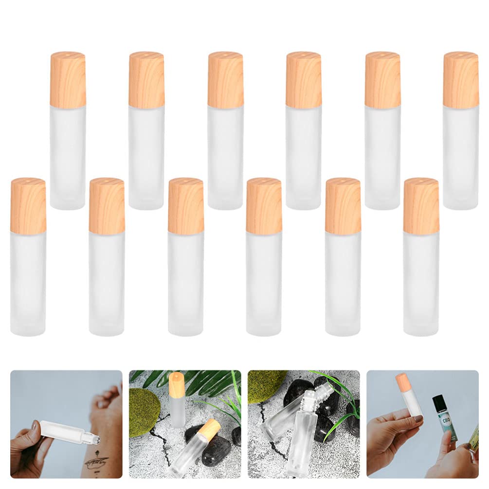 12pcs Empty Glass Roller Bottles for Essential Oils, Massage & Terrariums - Refillable Aromatherapy Containers with Fogger for DIY Projects, Home Spa & Plant Terrarium Decor