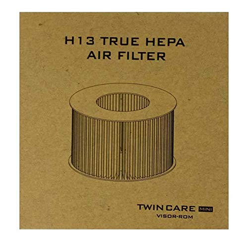 TWIN CARE MINI Air Purifier - Portable Desktop Air Filter with 3-in-1 True HEPA H13 Filter for Home, Office, Car & Travel | Dual Motor Twin Fan | 3 Speed Modes | USB Powered | Perfect for Bedroom, Kitchen, Bathroom & Small Spaces (Includes 2 HEPA Filters)
