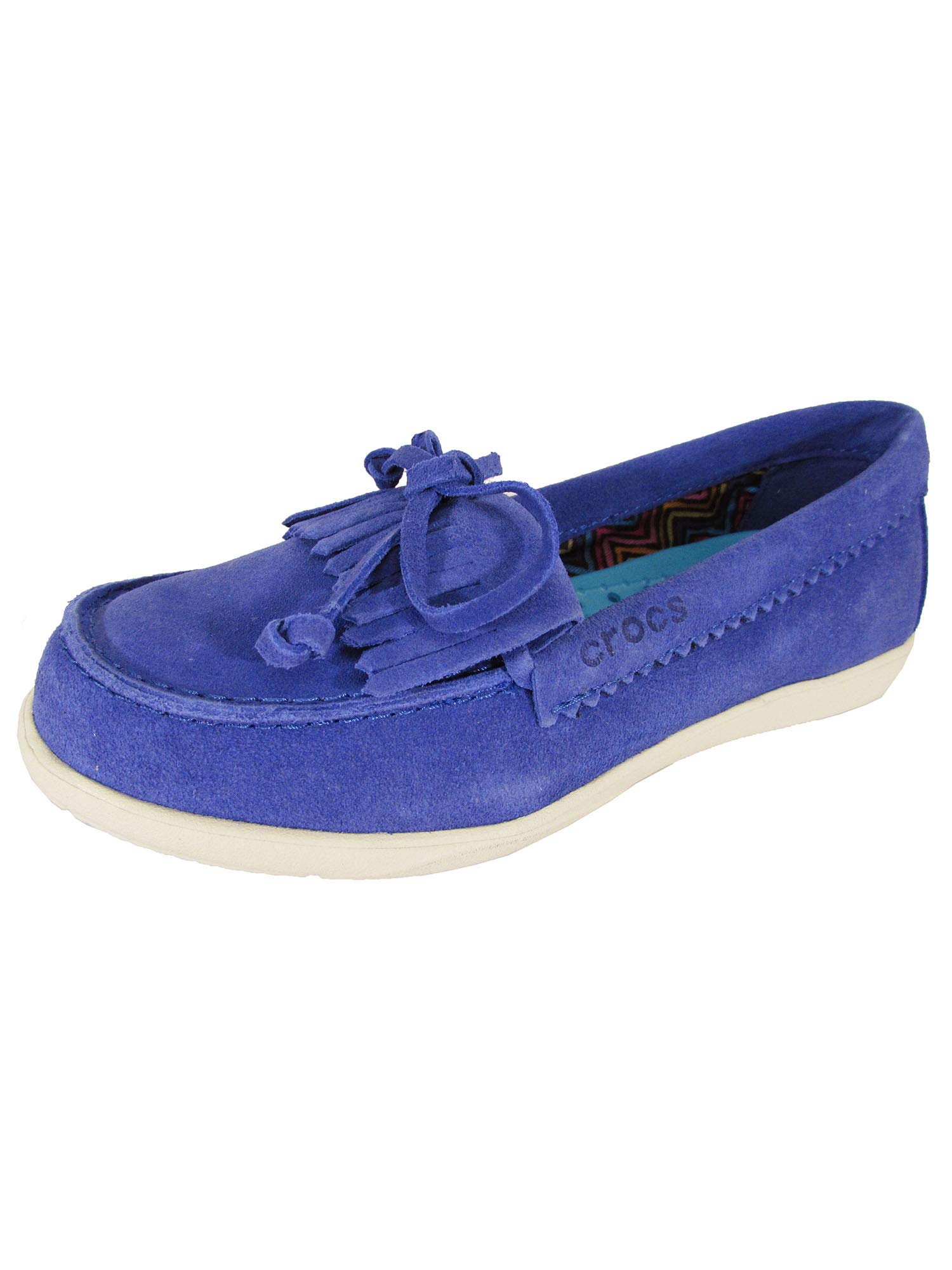 Crocs Women's Adela Suede Moc Loafers - Comfortable Slip-On Shoes for Women, Casual & Office Wear, Lightweight & Breathable Suede Loafers for Everyday Use