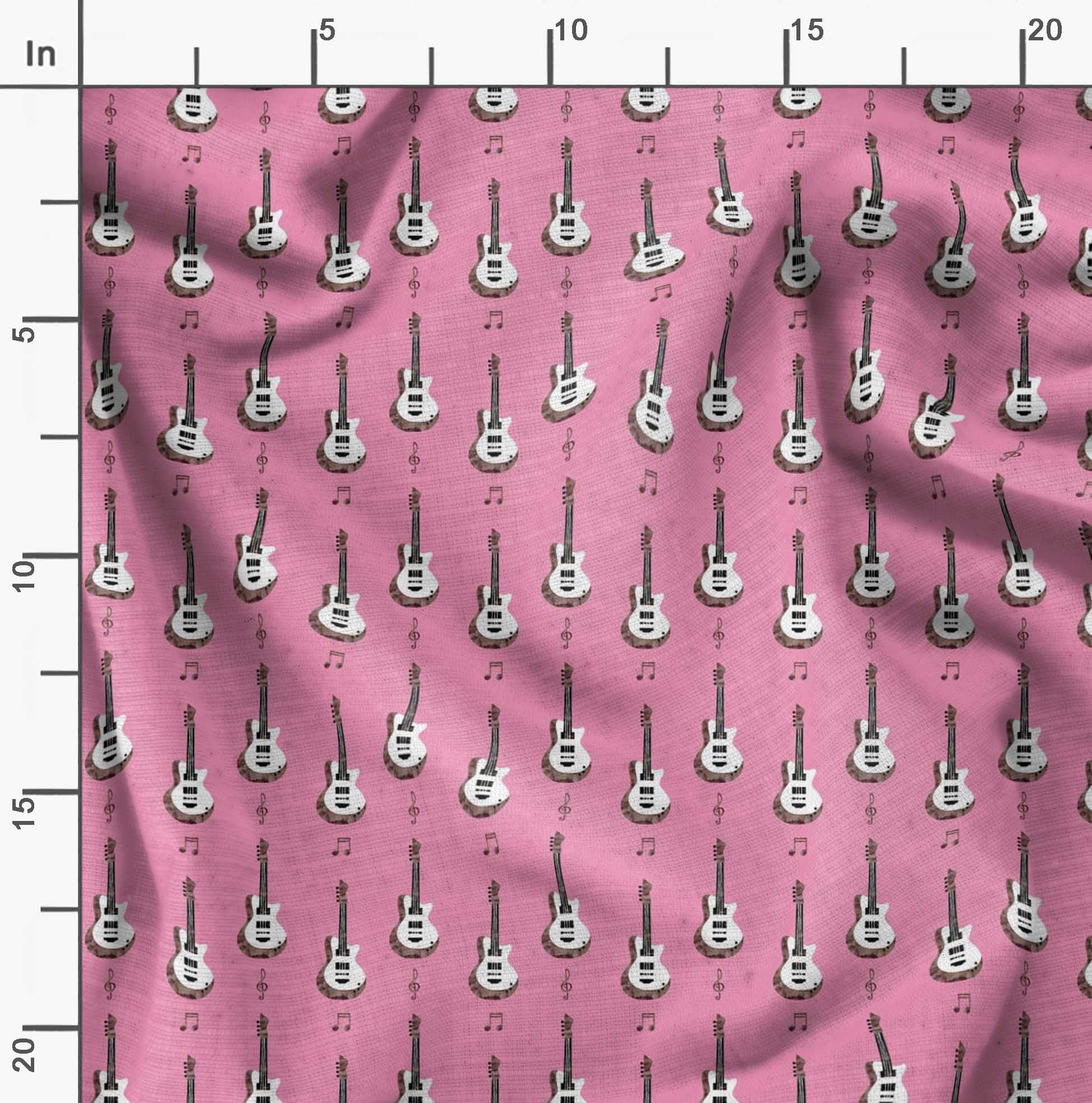 Soimoi Moss Georgette Brown Fabric by The Yard - 42 Inch Wide Printed Fabric for Apparel, Home Decor & Musical Instrument Cases - Premium Lightweight Material for Dresses, Curtains & Guitar Accessories