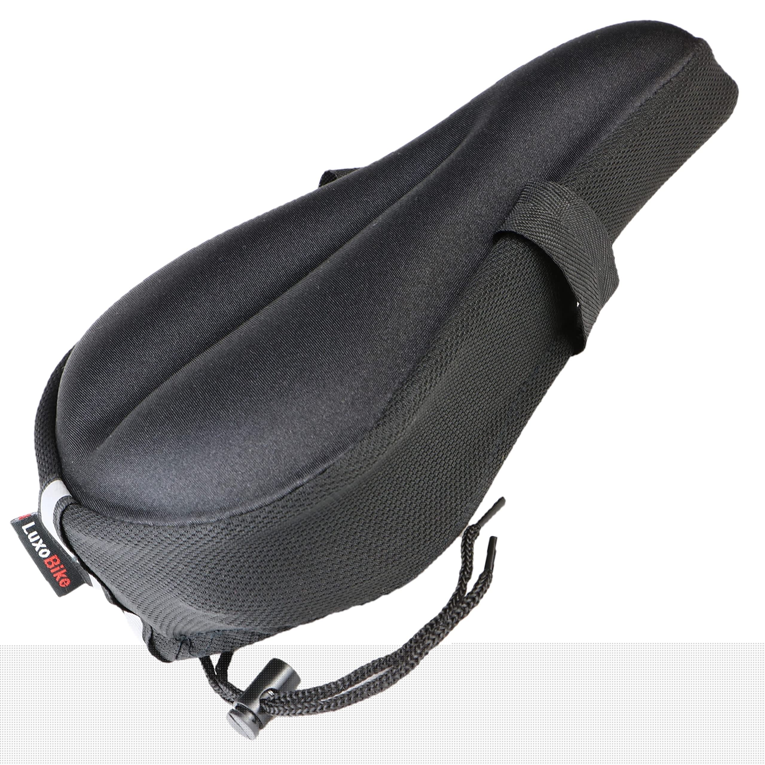 Premium Gel Bike Seat Cushion Cover - Extra Soft Padded Exercise Bike Seat Pad for Men & Women - Comfortable Indoor Cycling Accessory for Spin Bikes, Stationary Bikes & Peloton Workouts - Perfect for Home Gym, Cycling Classes & Long Rides