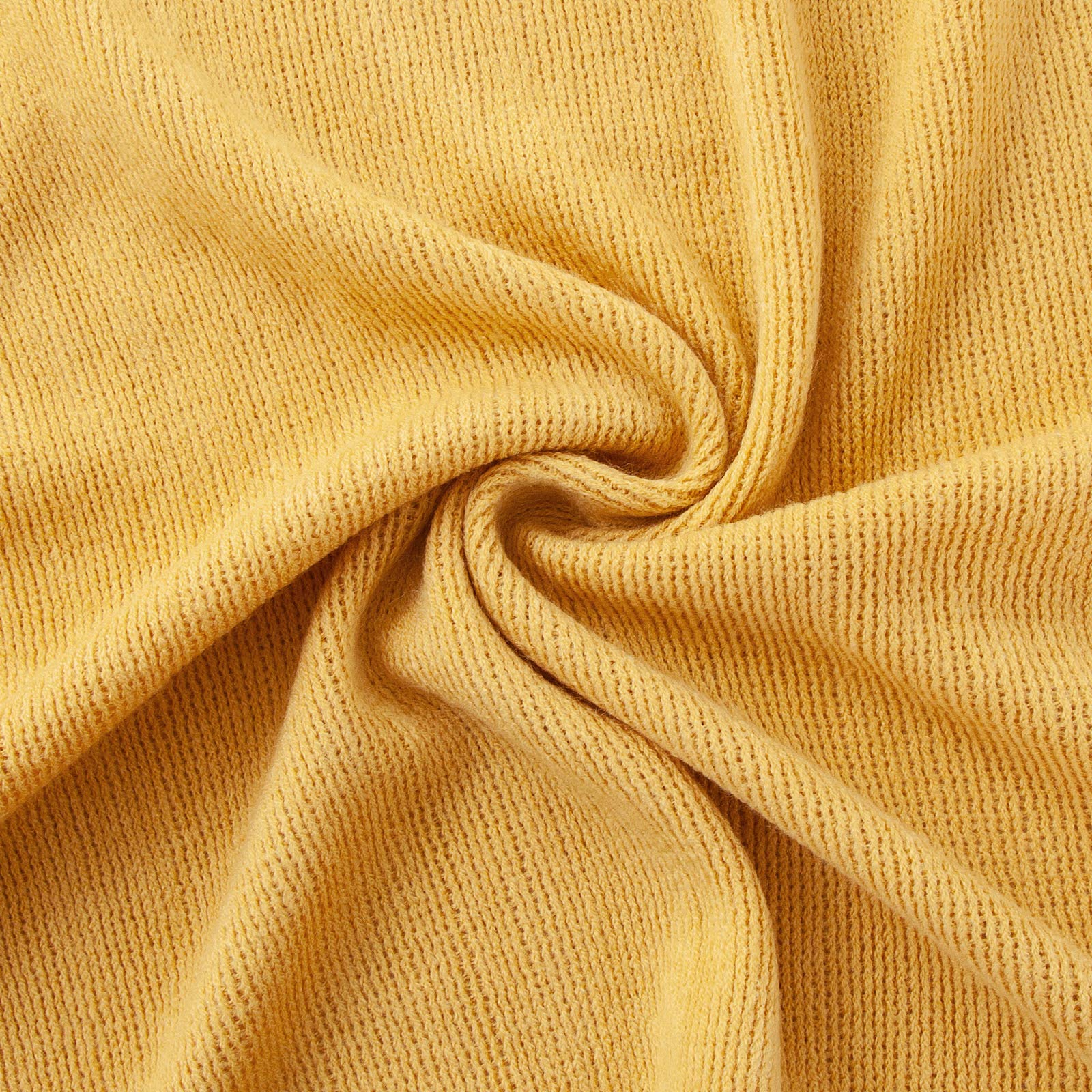 Vonty Mustard Yellow Knitted Blanket with Tassels Fringe - 50x60 Inch Super Soft Knit Throw Blanket - Farmhouse Decorative Lightweight Blanket for Couch, Sofa, Bed - Perfect for Cozy Evenings, Home Decor & Gift Giving