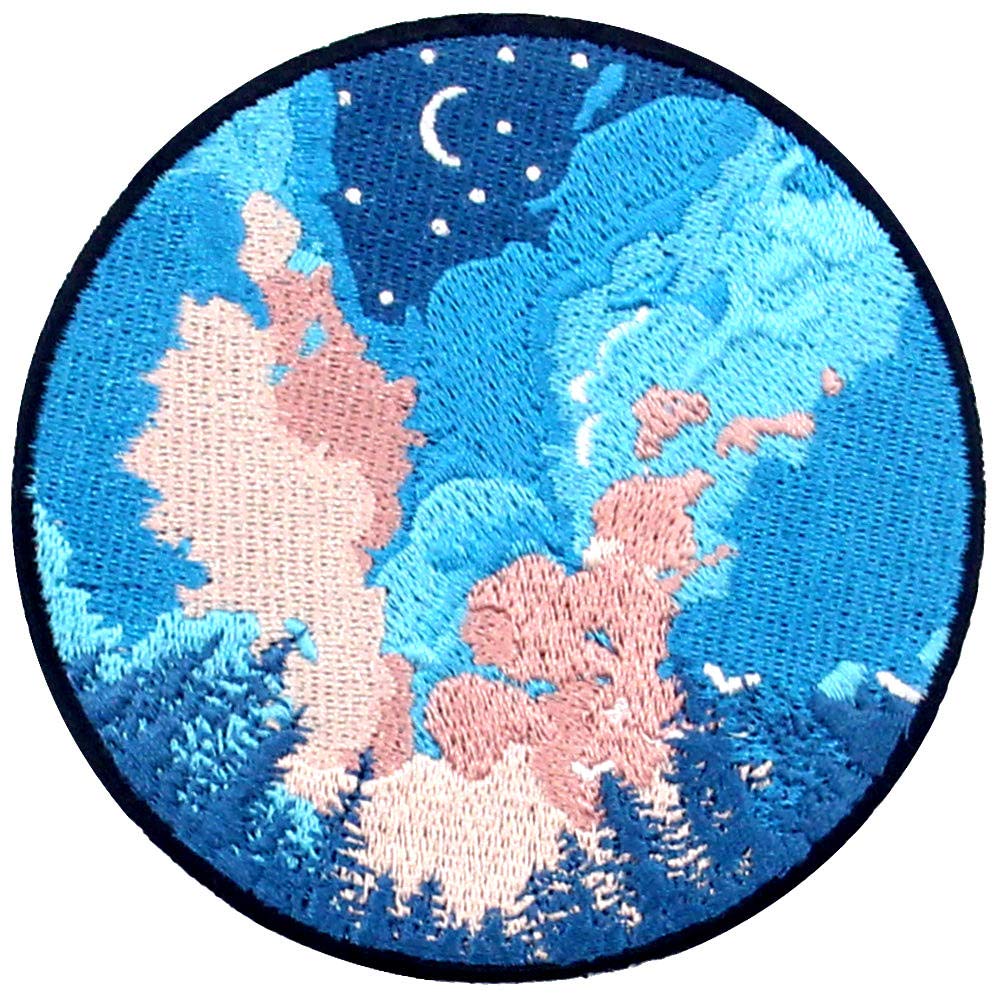 Starry Sky Outdoor Embroidered Patch - Iron On & Sew On Applique for Jackets, Backpacks & Hats | Adventure & Camping Accessories