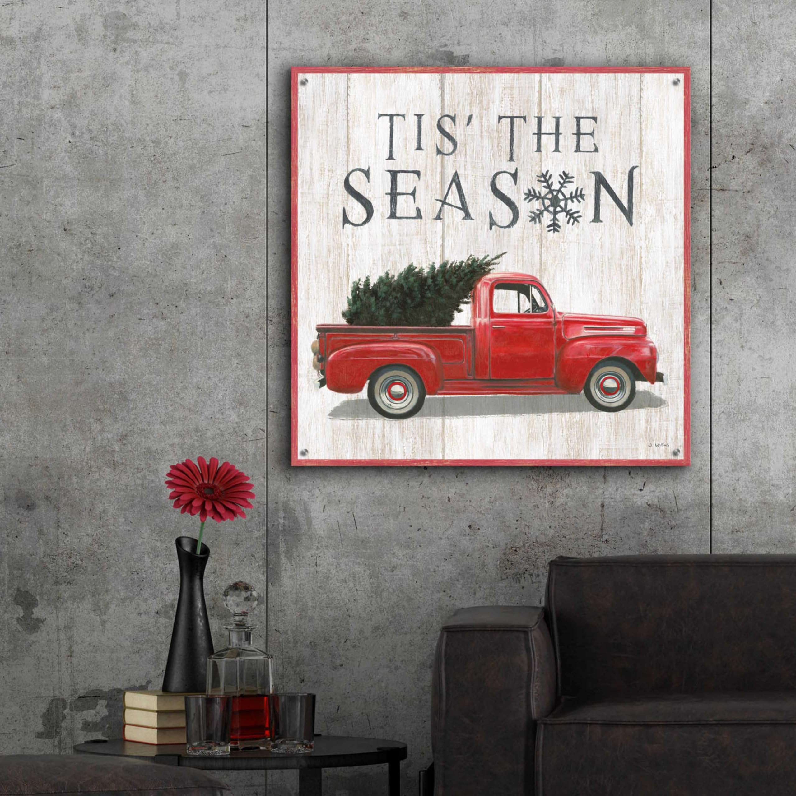 Epic Art 'Christmas Affinity XI' by James Wiens - 36x36 Inch Acrylic Glass Wall Decor - Perfect for Holiday Home Decor & Christmas Gift