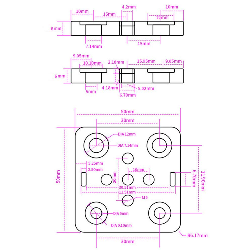 2020 Aluminum Profile Small V-Wheel with Plate - Compatible with CNC Machines & 3D Printers | Perfect for Linear Motion Systems & DIY Projects