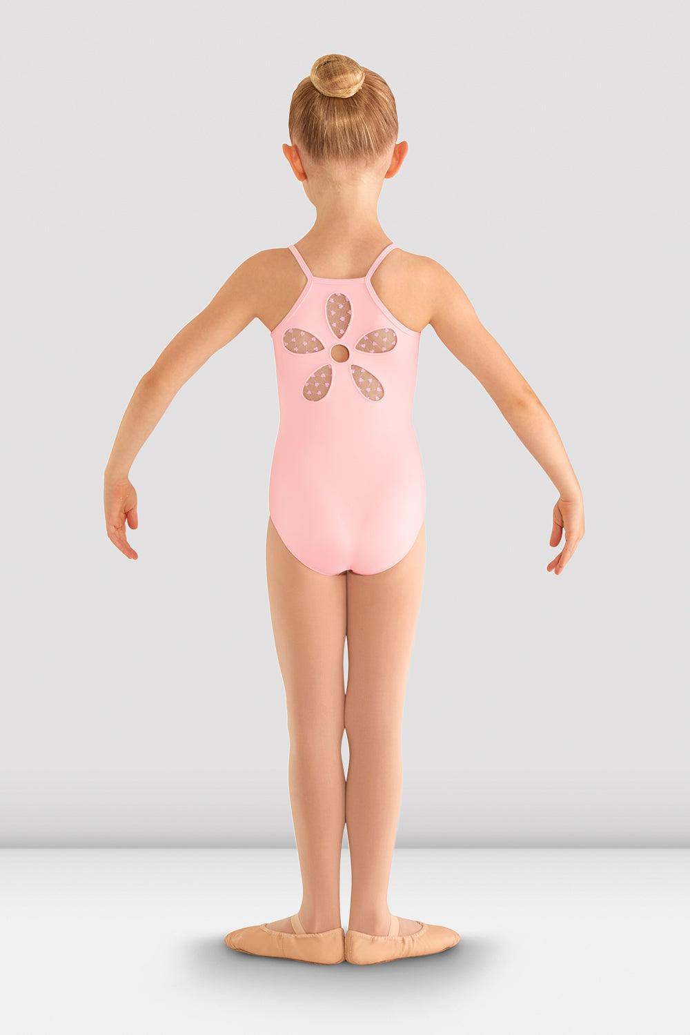 Bloch Girls Flower Mesh Back Camisole Top - Breathable Dance Leotard for Ballet, Jazz & Gymnastics - Perfect for Performances & Practice