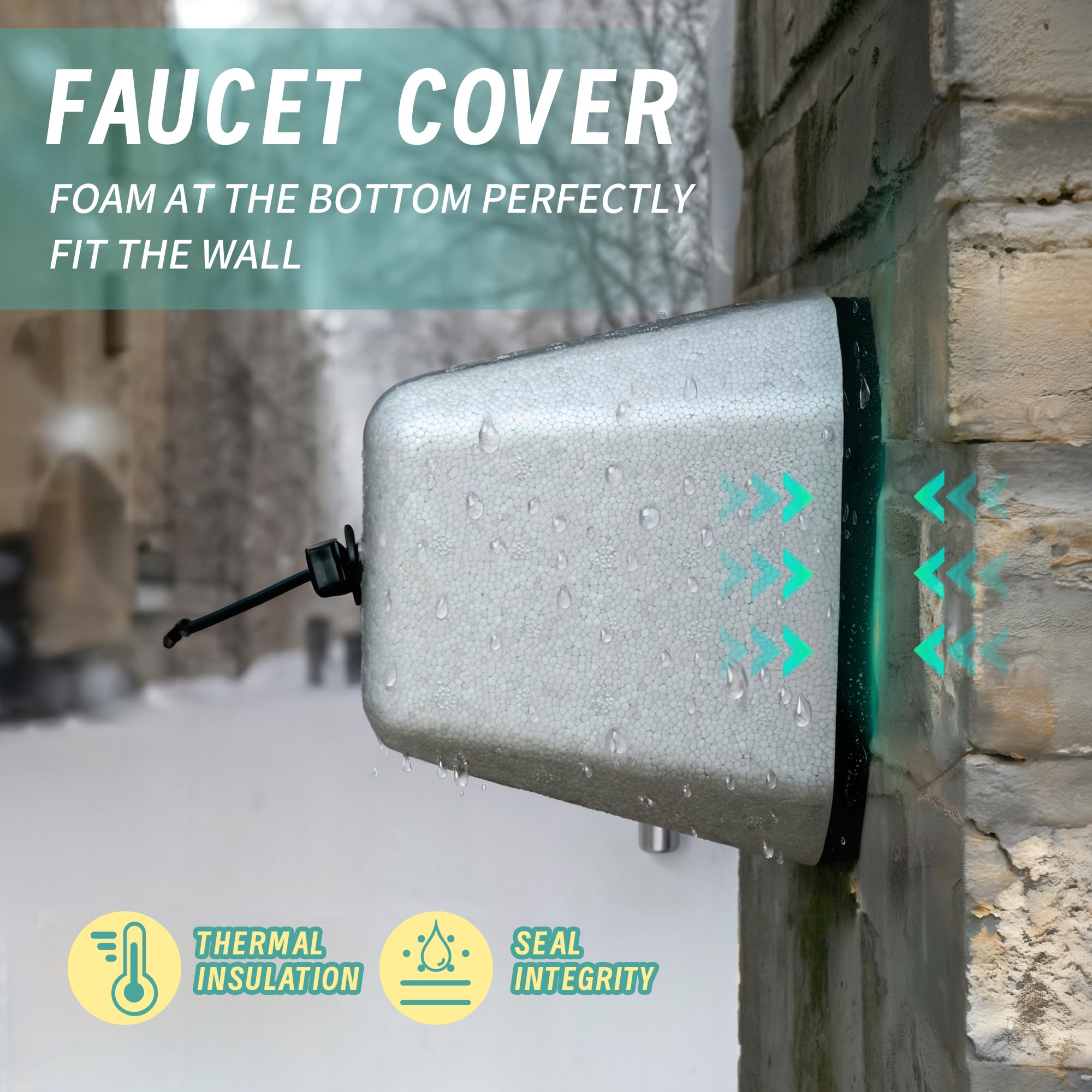 3 Pack Outdoor Faucet Cover - Thickened Insulated Foam Spigot Protector for Winter Freeze Protection | Reusable Hose Bib Cover | Perfect for Garden, Yard & Home Exterior Water Faucets in Cold Weather