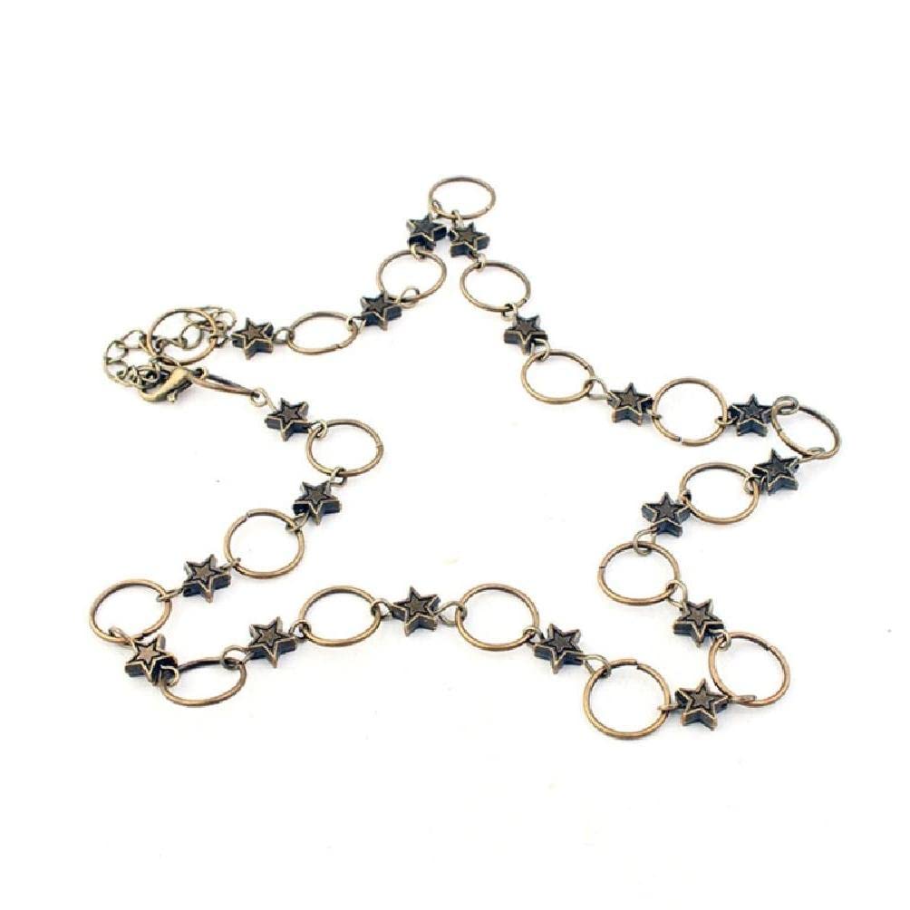 Elegant Star Chain Bracelet & Foot Chain - Pentagram Link Charm Necklace, Boho Statement Jewelry Bangle for Women, Perfect Gift for Parties & Festivals