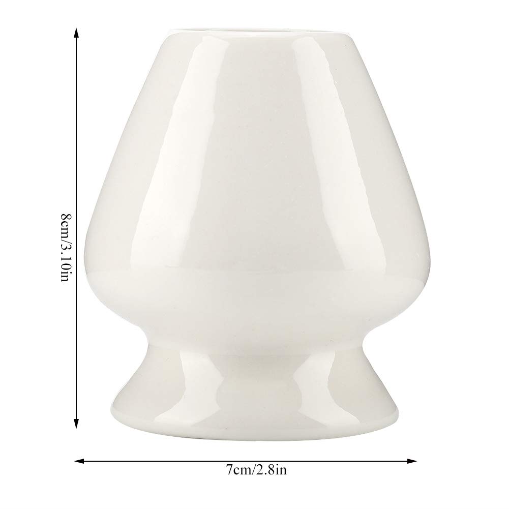 Premium Ceramic Matcha Whisk Stand Holder - Japanese Chasen Stand for Matcha Tea Set (White) | Perfect for Traditional Japanese Tea Ceremonies & Home Tea Brewing