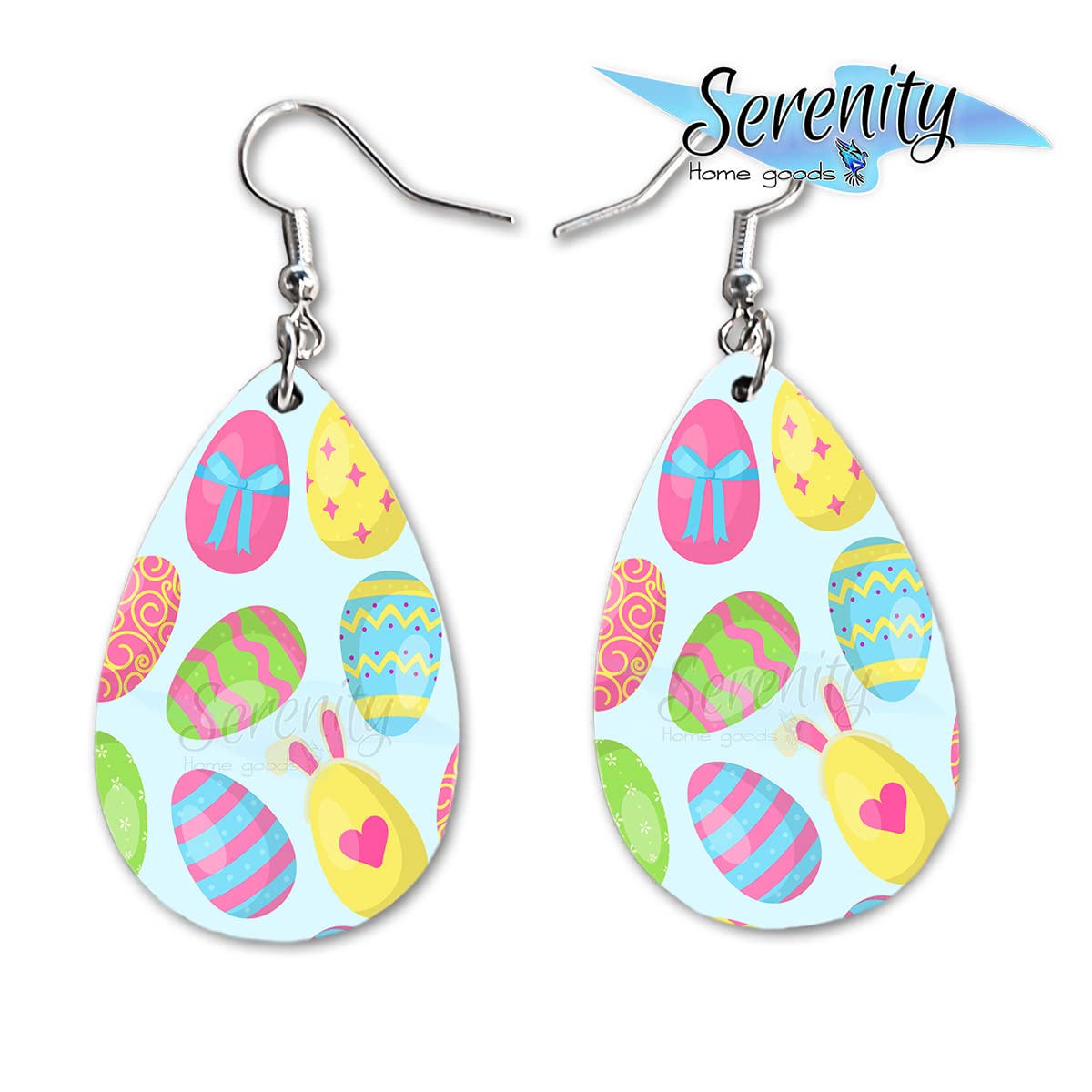 Easter Bunny Egg Dangle Earrings Set - Cute Spring Jewelry for Women & Girls | Double-Sided Holiday Earrings | Perfect Passover & Easter Gift for Girlfriend, Wife, Daughter | Party, Church, Easter Egg Hunt Fashion Accessories